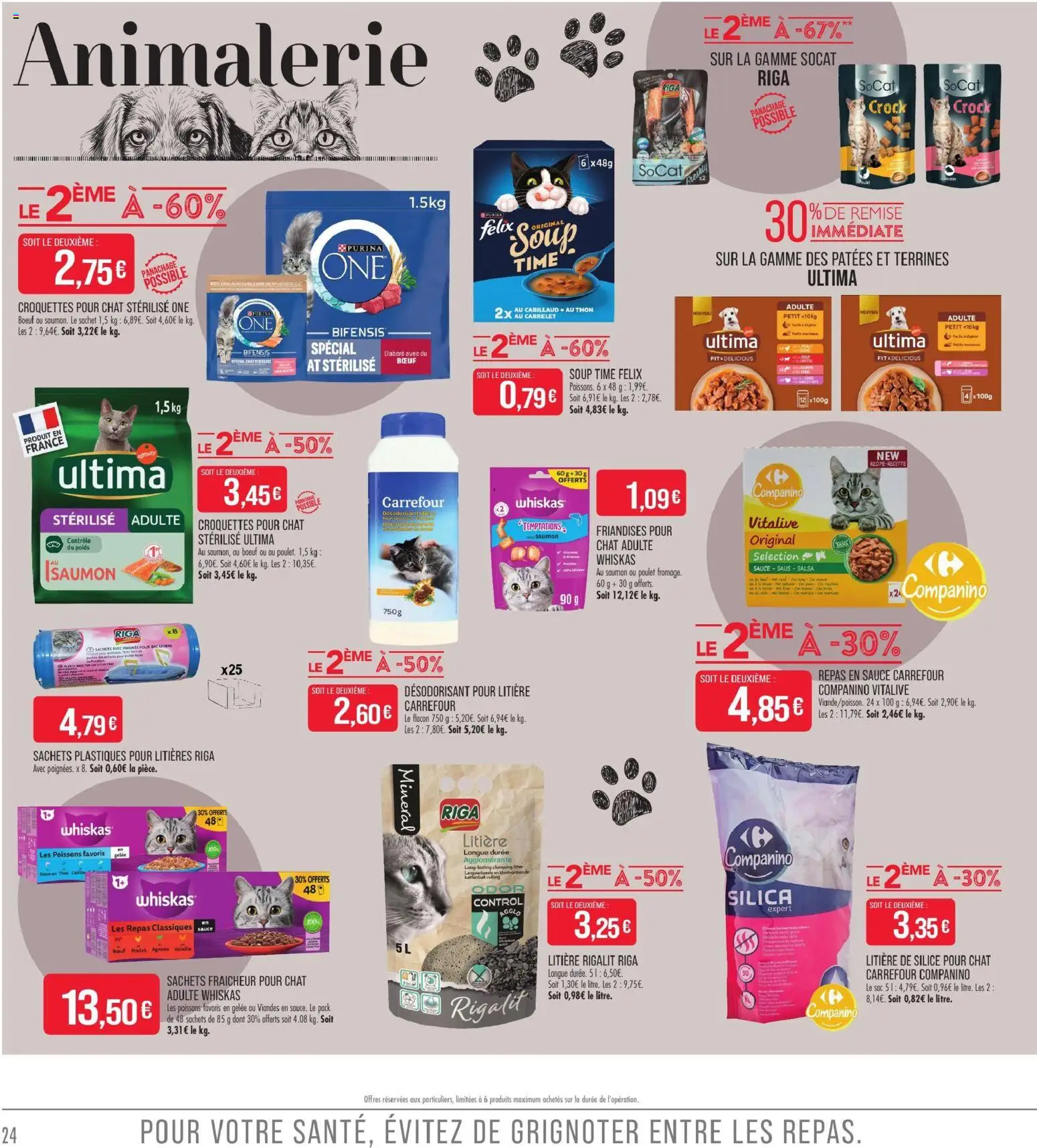 {H1} | Page: 24 | Produits: Poids, Litière, Désodorisant, Poulet