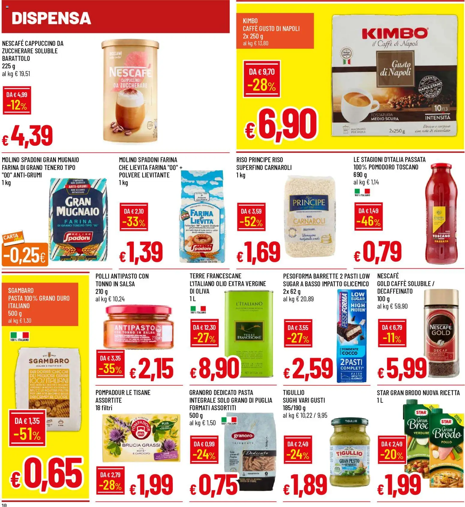 Volantino Galassia del 08/10/2026 | Pagina: 18 | Prodotti: Brodo, Granoro, Tonno, Nescafé