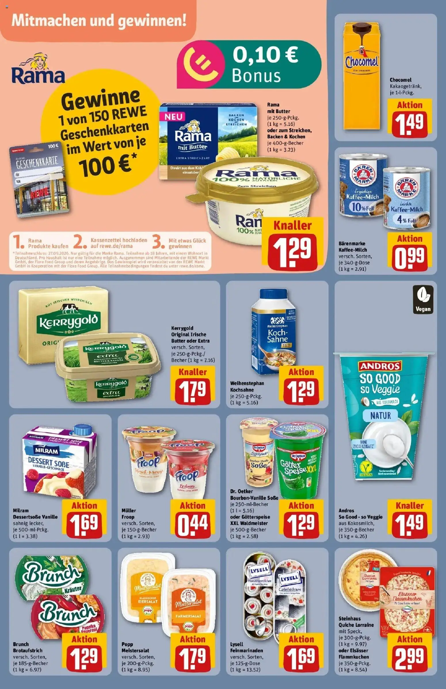 REWE Prospekt ab 21.09.2026 zum Blättern » Angebote | Seite: 24 | Produkte: Kochsahne, Vanille, Kokosmilch, Sahne