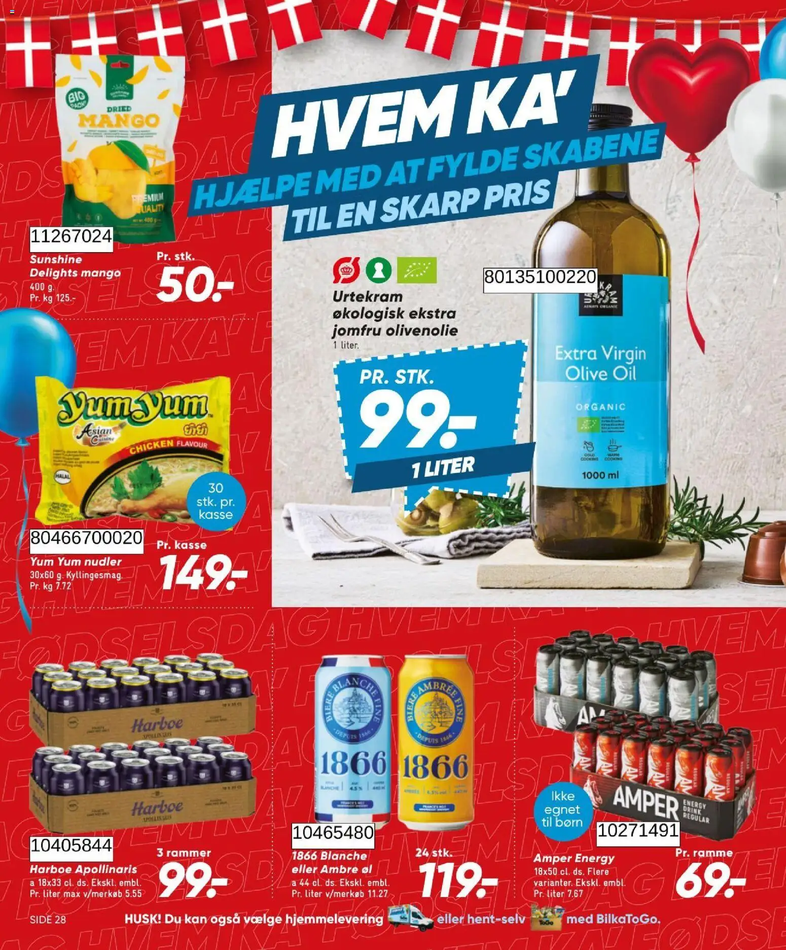 Bilka tilbudsavis – gyldig fra 31/07/2026 | Side: 28 | Produkter: Rammer, Mango, Nudler, Olivenolie