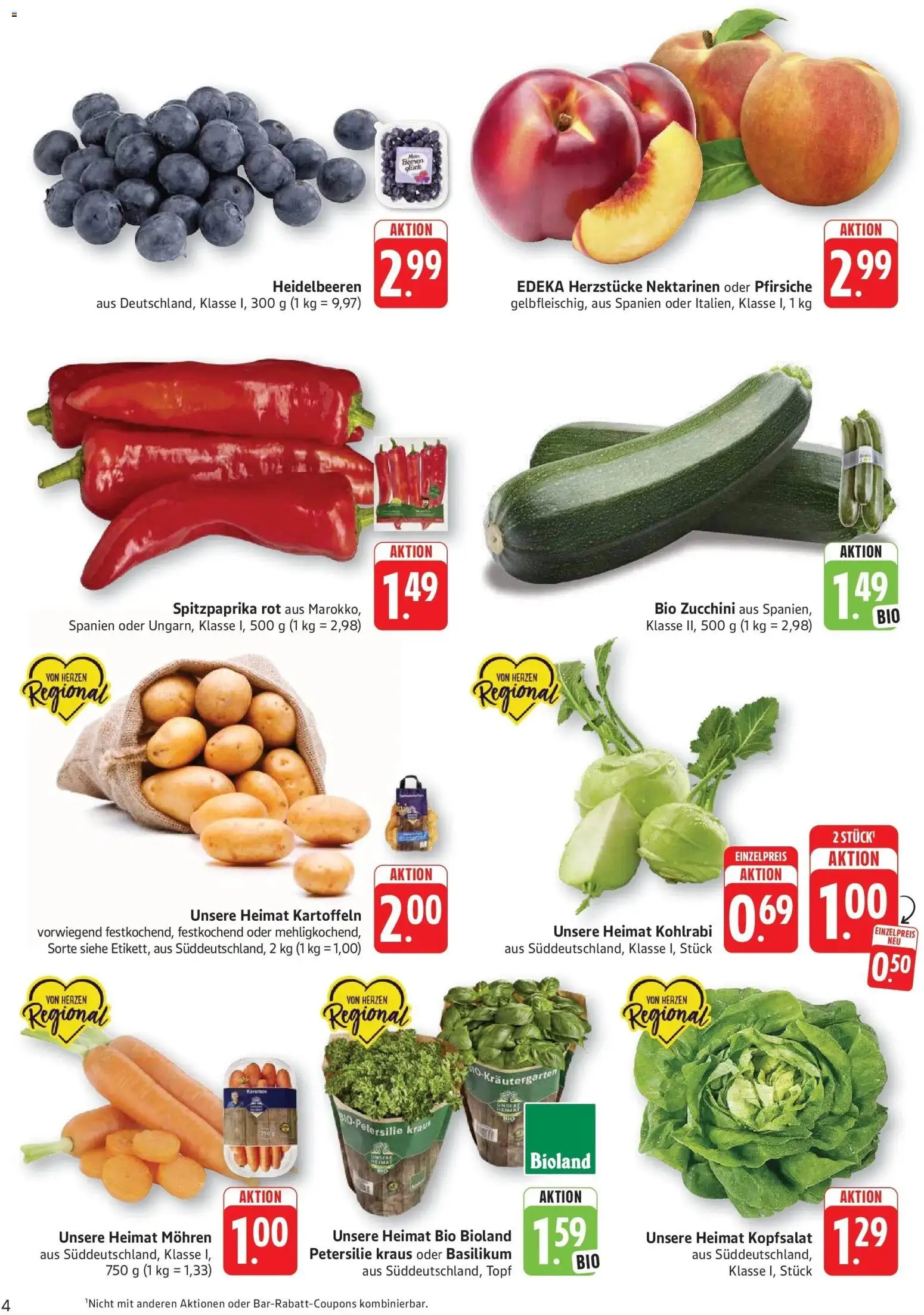 Edeka Prospekt Altrip (ab 24.08.2026) » Angebote Online | Seite: 4 | Produkte: Mohren, Heidelbeeren, Kartoffeln, Zucchini