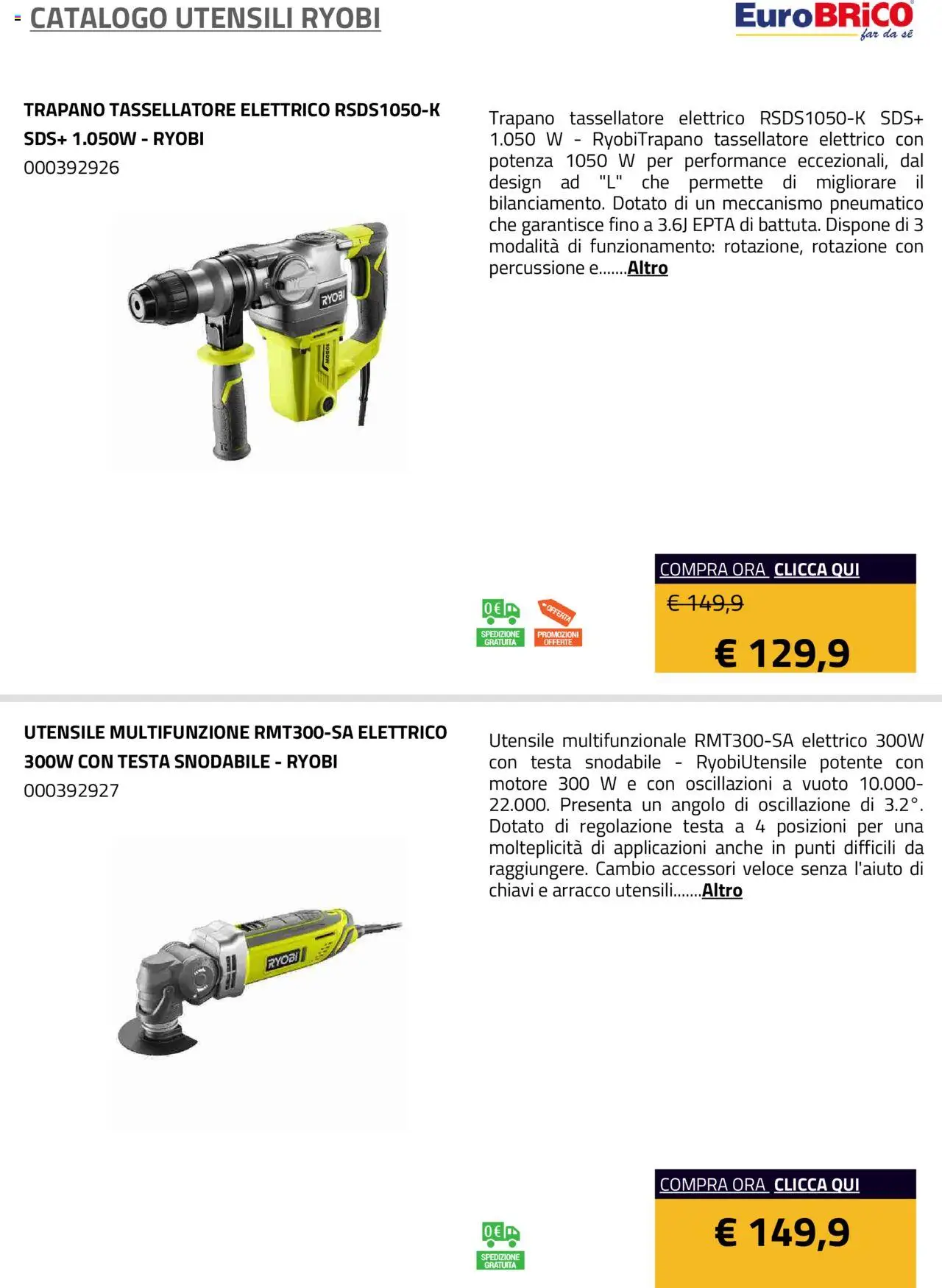 Volantino Eurobrico del 23.07.2025 | Pagina: 15 | Prodotti: Trapano