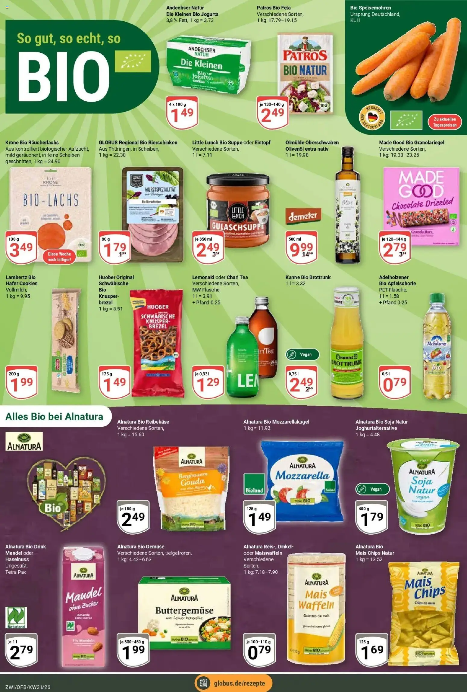 Globus Prospekt Zwickau – gültig ab 27.07.2026 | Seite: 16 | Produkte: Feta, Mozzarella, Waffeln, Petersilie