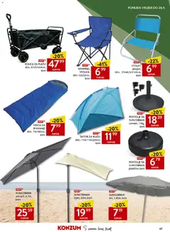 KAMPING STOLICA, dlm.: 52x52cm, kom - Pregled kataloga iz trgovine Konzum, vrijedi od 13.05.2026 | Stranica: 47