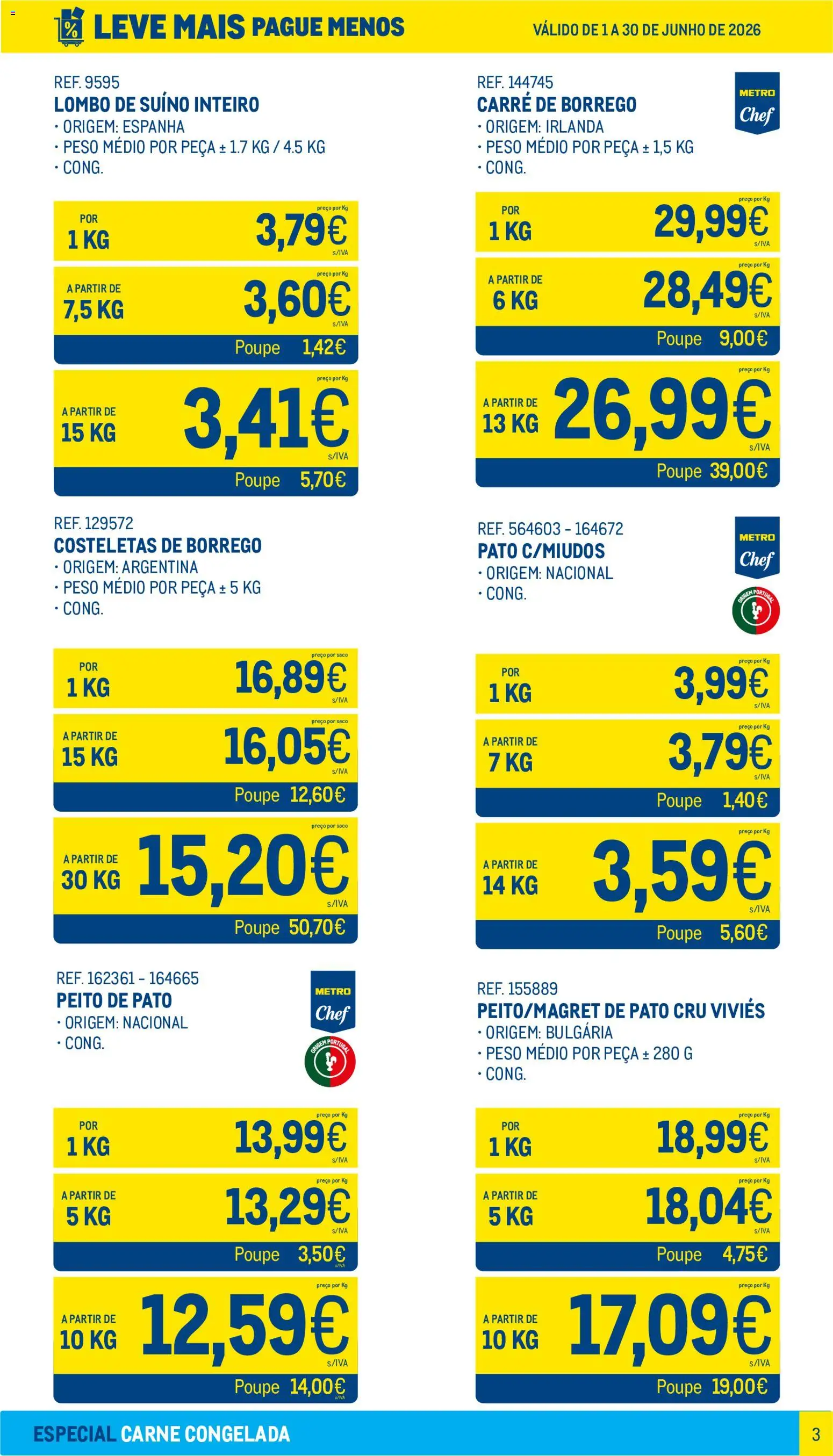 Makro Leve Mais Pague Menos - Carne Congelada │ válido de 01.06.2026 | Página: 3
