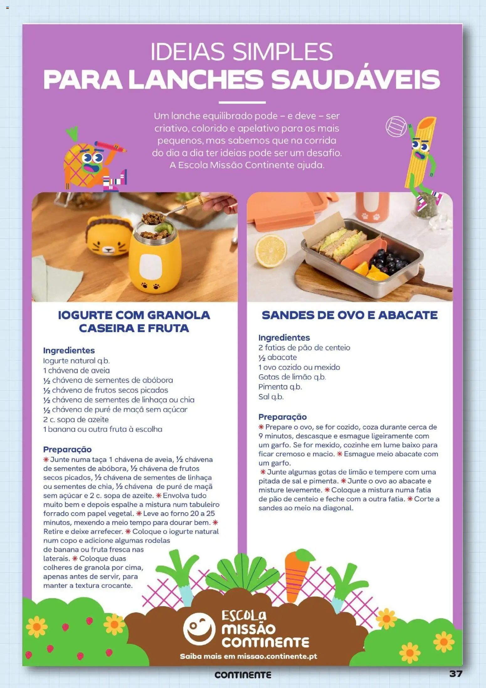 Continente - Açores Regresso às Aulas │ válido de 25/08/2026 | Página: 37 | Produtos: Aveia, Forno, Iogurte, Pão
