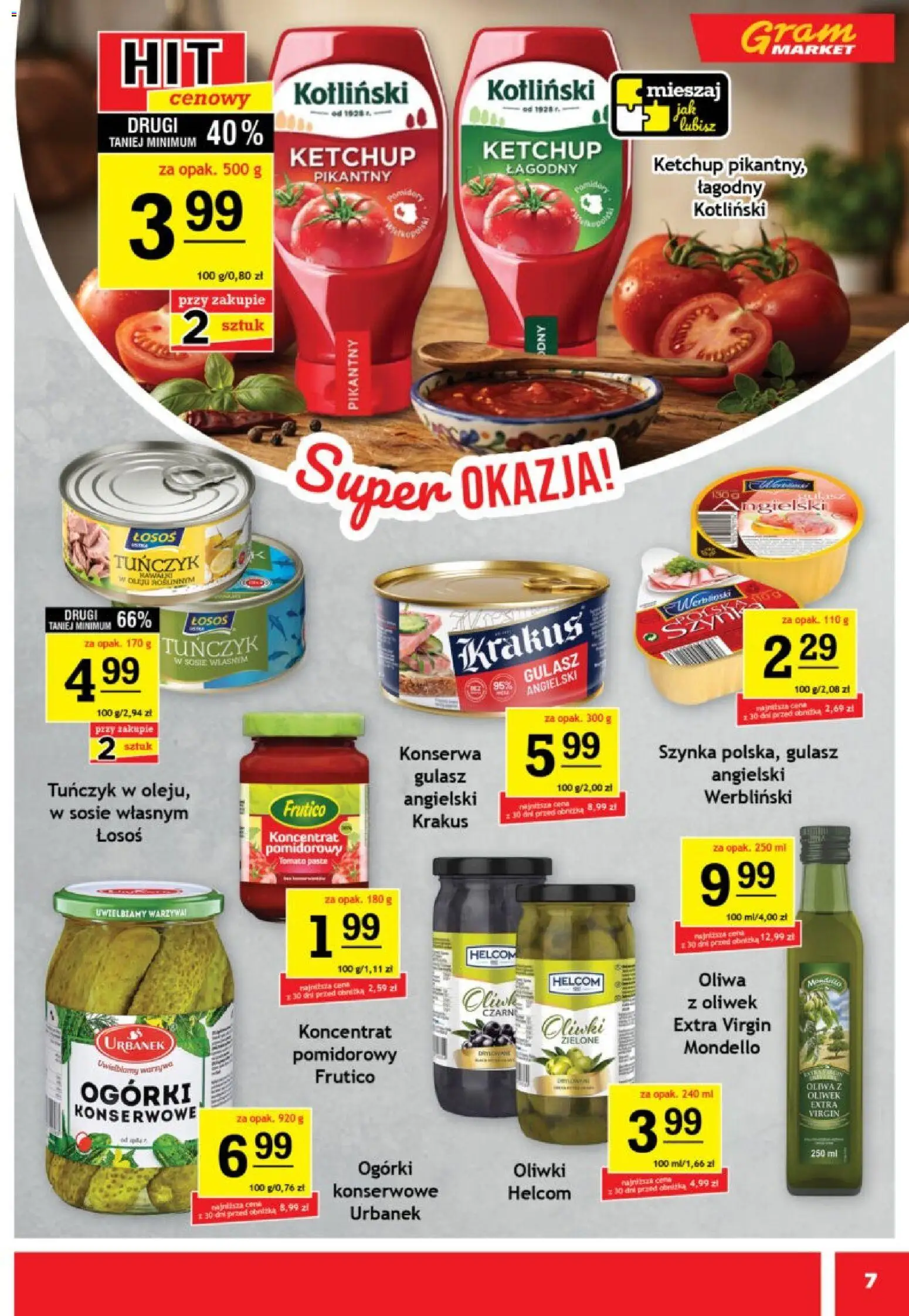 Gram Market gazetka od 15.07.2026 | Strona: 7 | Produkty: Ketchup, Gulasz angielski, Ogórki, Warzywa