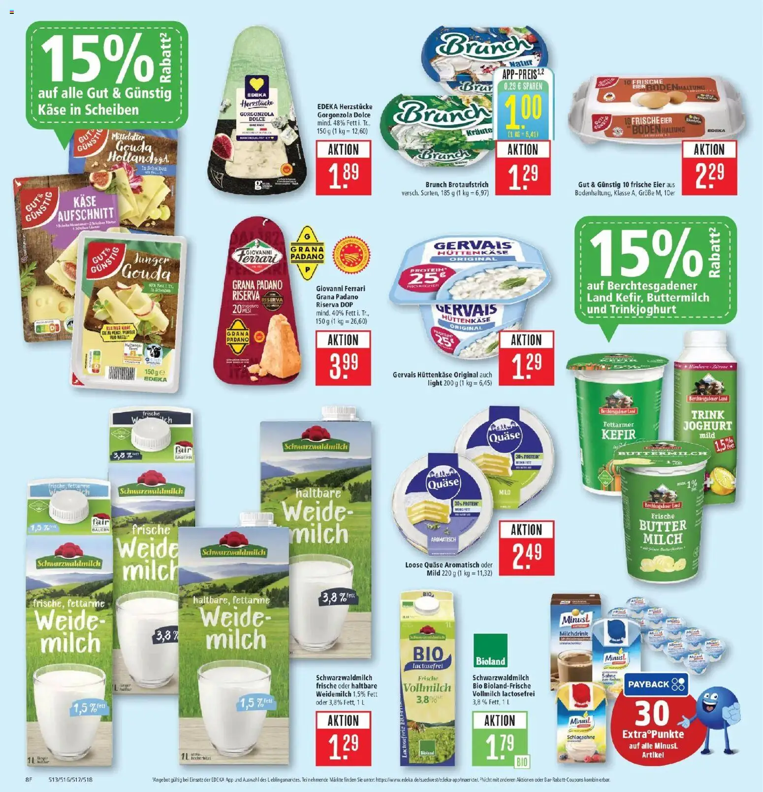 Marktkauf Prospekt Böblingen (ab 24.08.2026) » Angebote online | Seite: 8 | Produkte: Grana Padano, Schlagsahne, Gouda, Himbeere