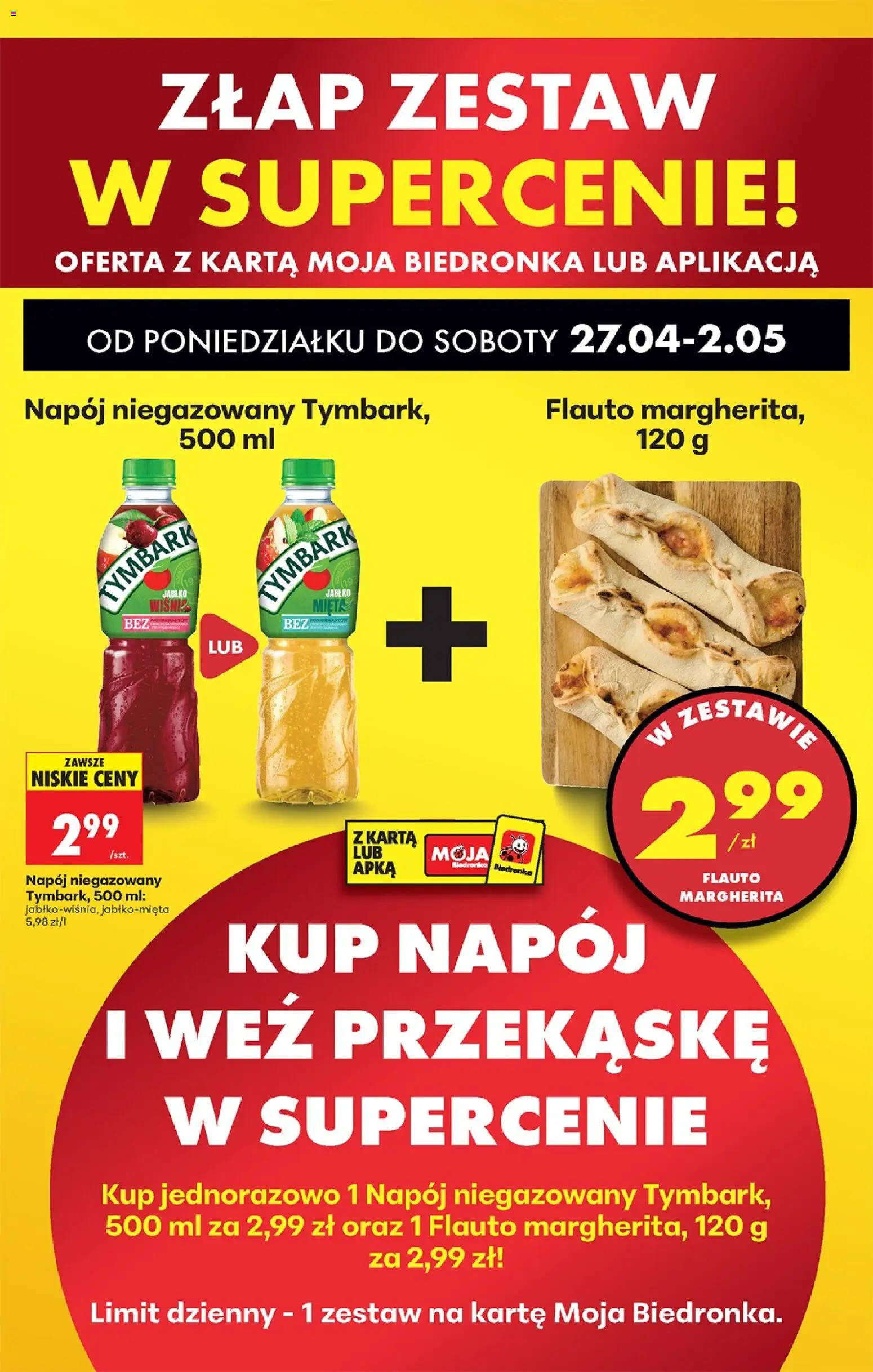 Biedronka gazetka od poniedziałku od 27.04.2026 | Strona: 101 | Produkty: Karta, Mięta, Pizza