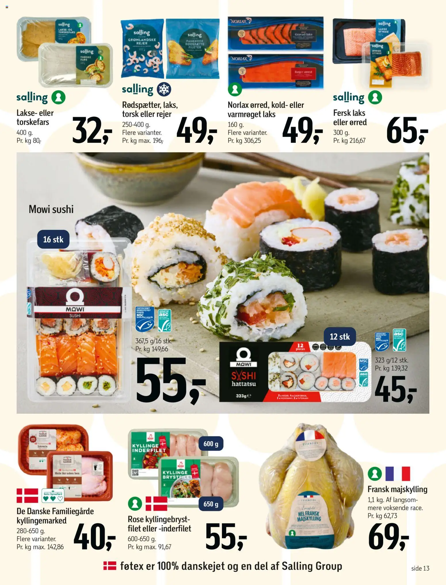Føtex tilbudsavis – gyldig fra 29.05.2026 | Side: 17 | Produkter: Rejer, Sushi, Torsk