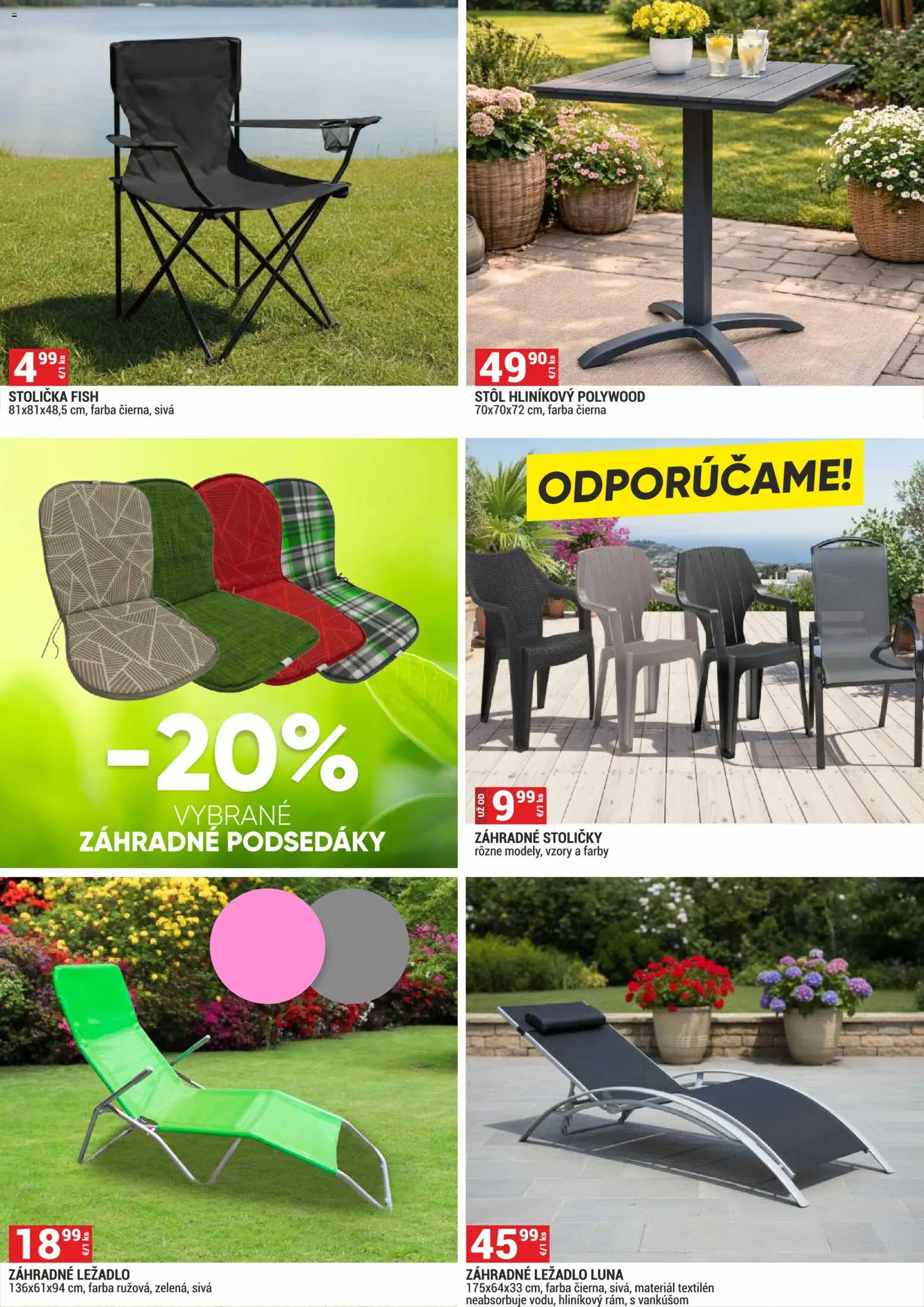 Nové Merkury Market akcie – leták je platný od 01.07.2026 | Strana: 13 | Produkty: Stoličky, Stôl, Záhradné stoličky