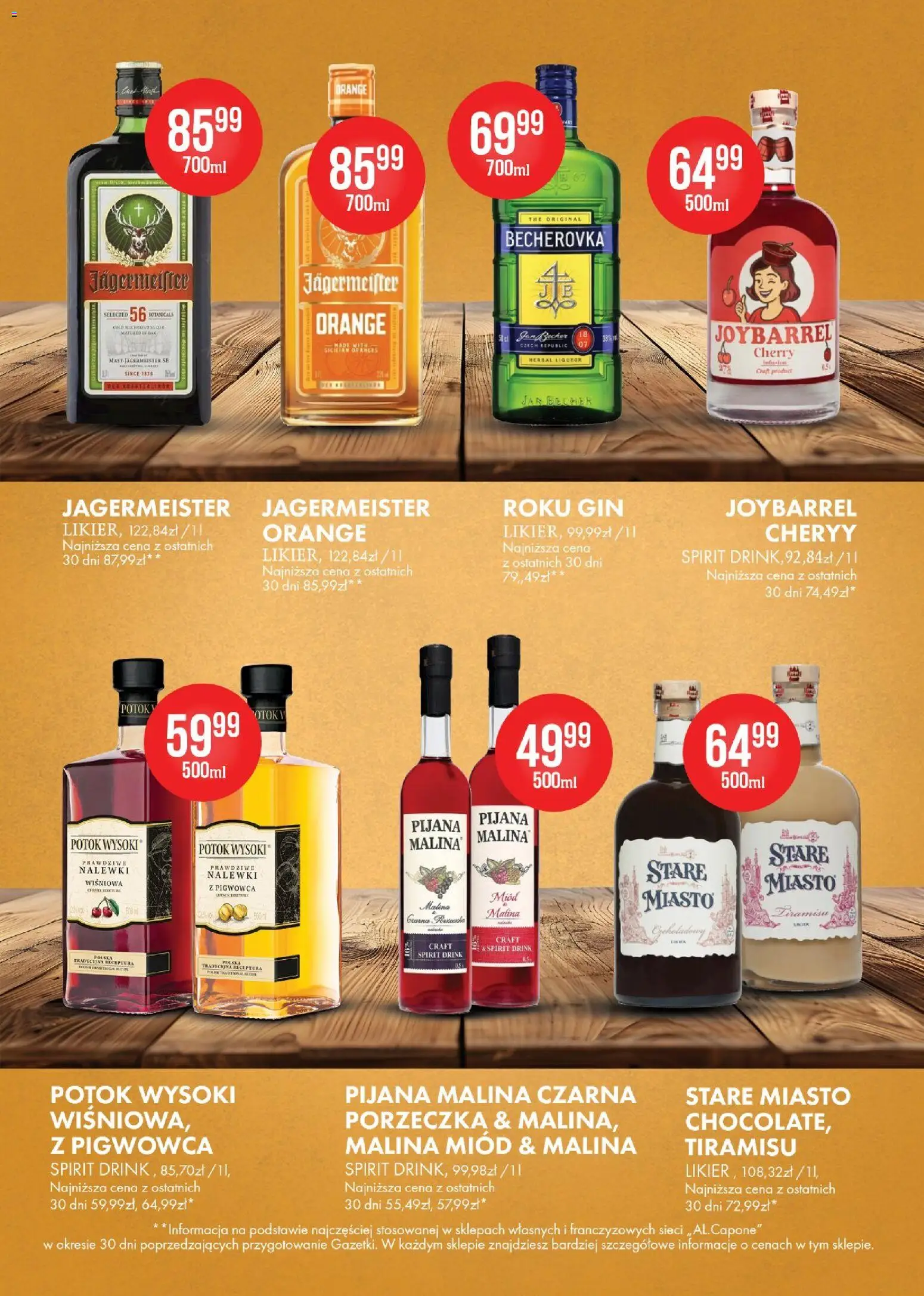 Al.Capone gazetka od 07.09.2026 | Strona: 12 | Produkty: Miód, Tiramisu, Becherovka, Porzeczka