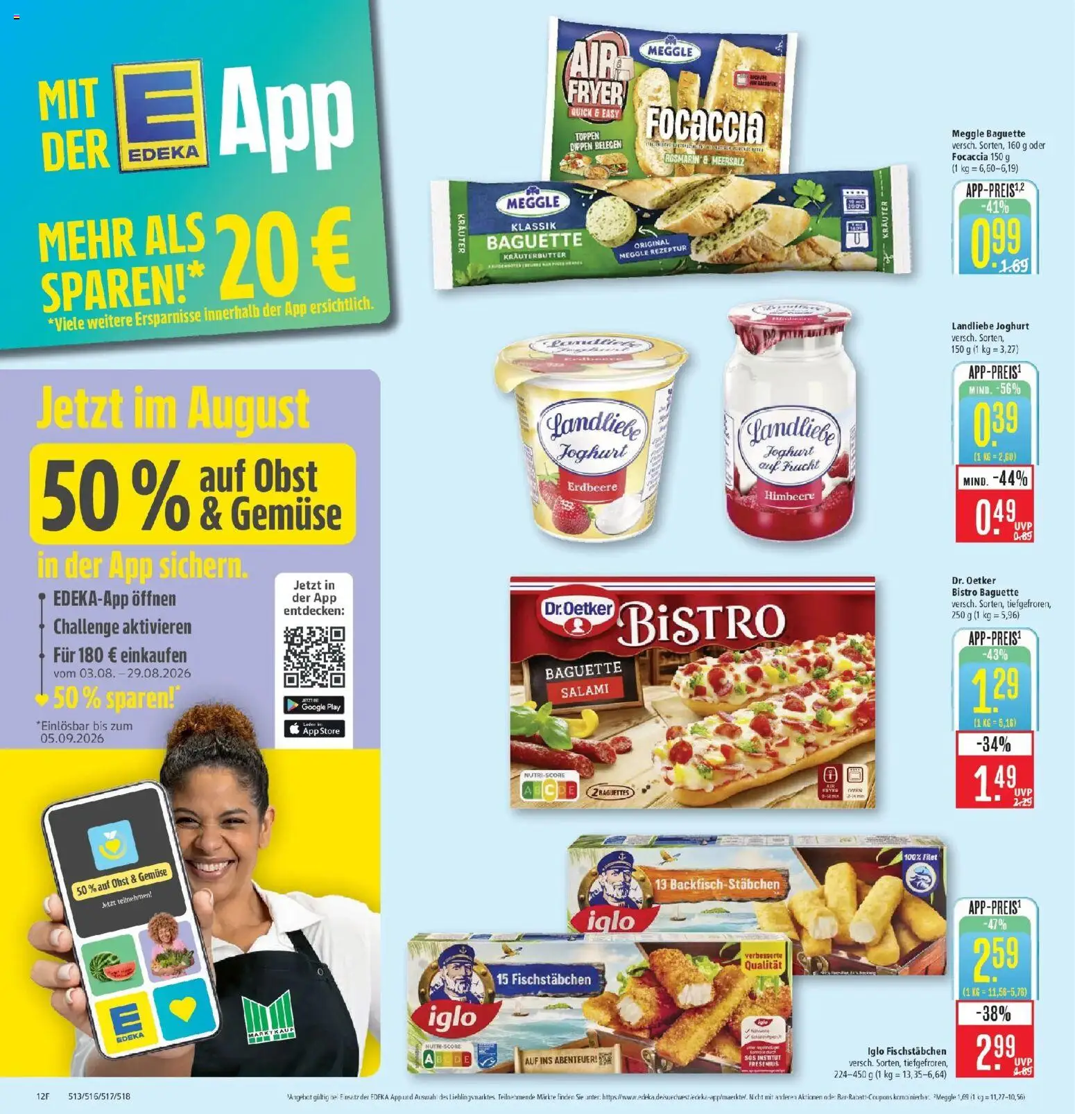 Marktkauf Prospekt Böblingen (ab 10.08.2026) » Angebote online | Seite: 12 | Produkte: Kräuterbutter, Obst, Landliebe joghurt, Himbeere