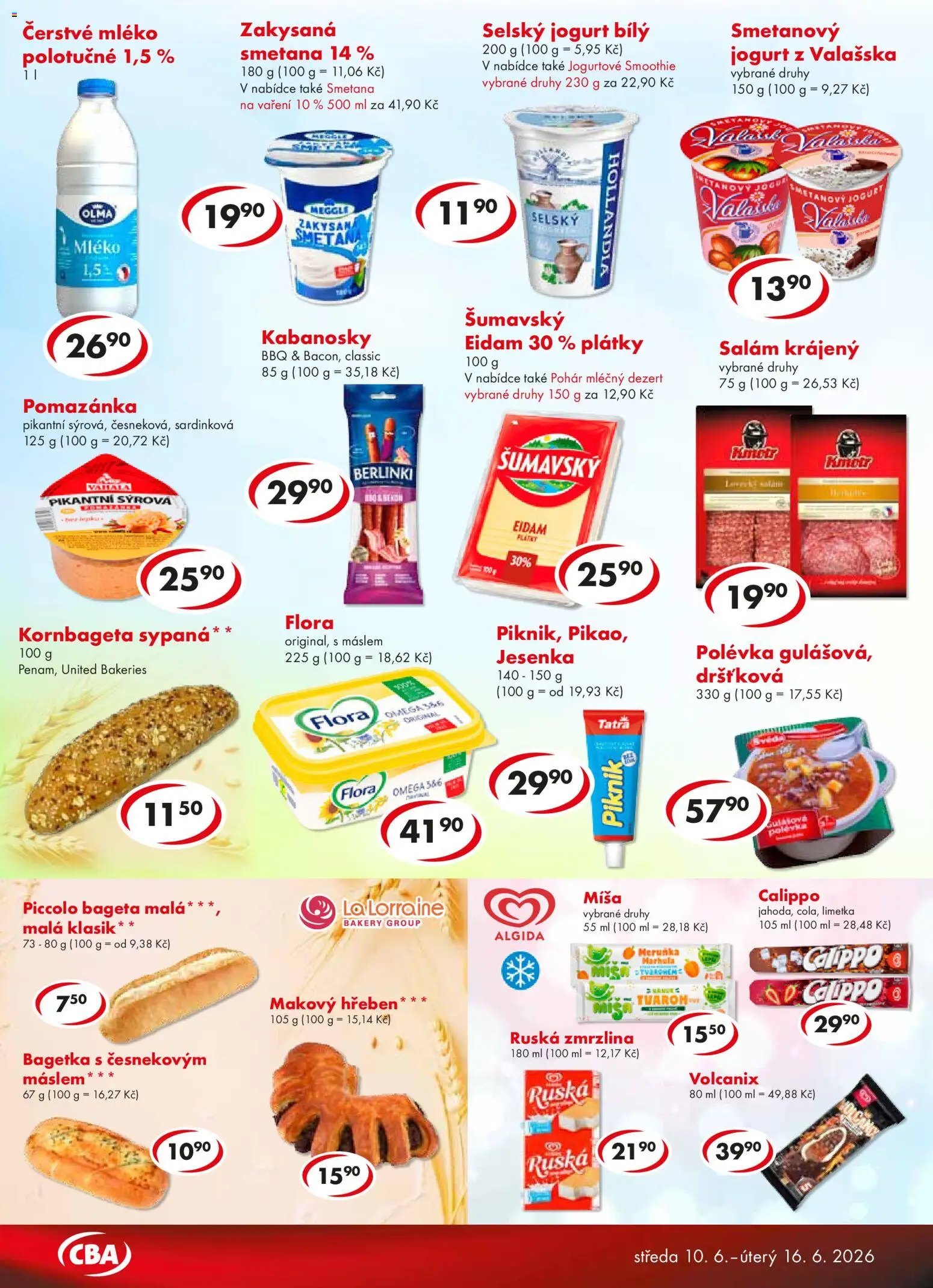 CBA leták - Premium od 10.06.2026 | Strana: 2 | Produkty: Ruská zmrzlina, Zmrzlina, Kornbageta, Pohár