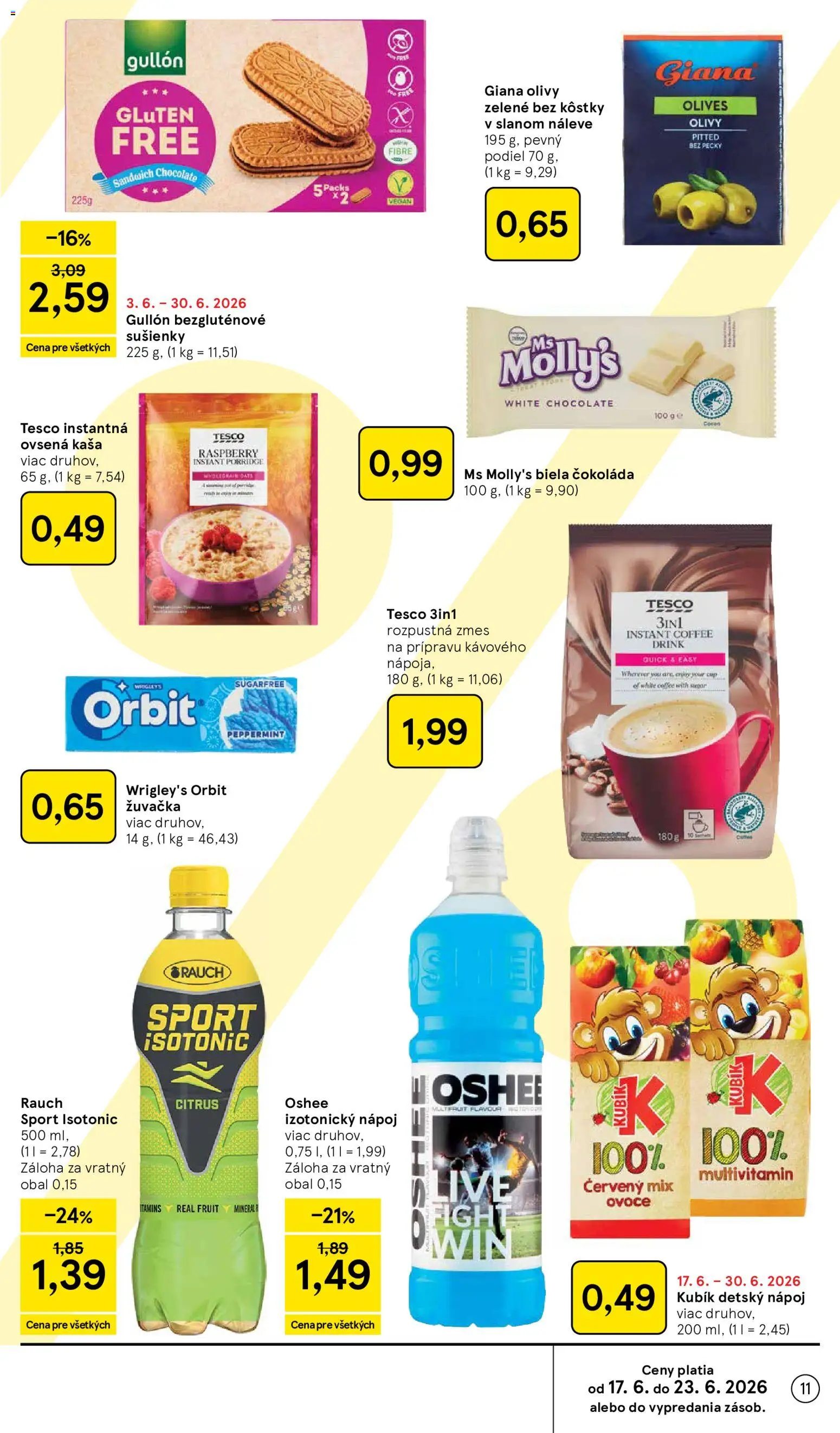 Nové Tesco akcie – leták je platný od 17.06.2026 | Strana: 11 | Produkty: Čokoláda
