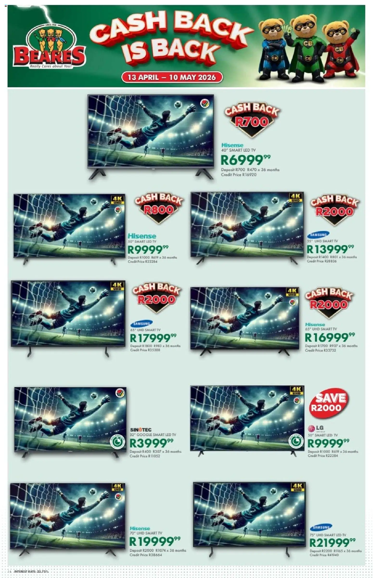 Beares Specials | 13/04/2026 | How to get a limited discount? Save today! | South Africa