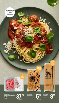 REMA 1000 Spaghetti, Spaghetti 1 kg gyldig fra 13.05.2026 | Side: 15 | Produkter: Spaghetti, Pasta, Oksekød, Pastaskruer