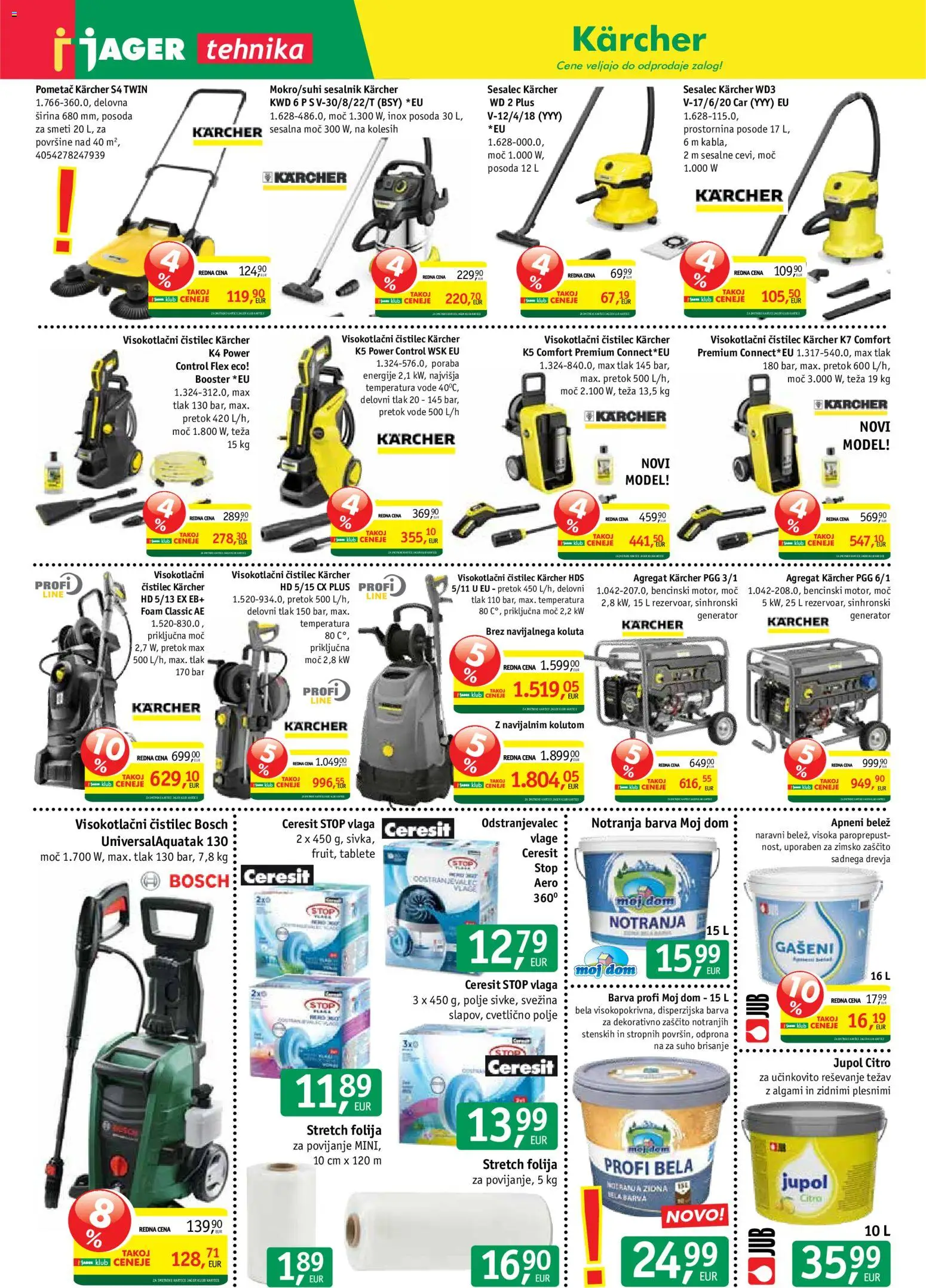 Novi Jager katalog ponudbe – veljaven od 21.10.2026 | Stran: 10 | Izdelki: Teza, Sesalec, Barva, Generator