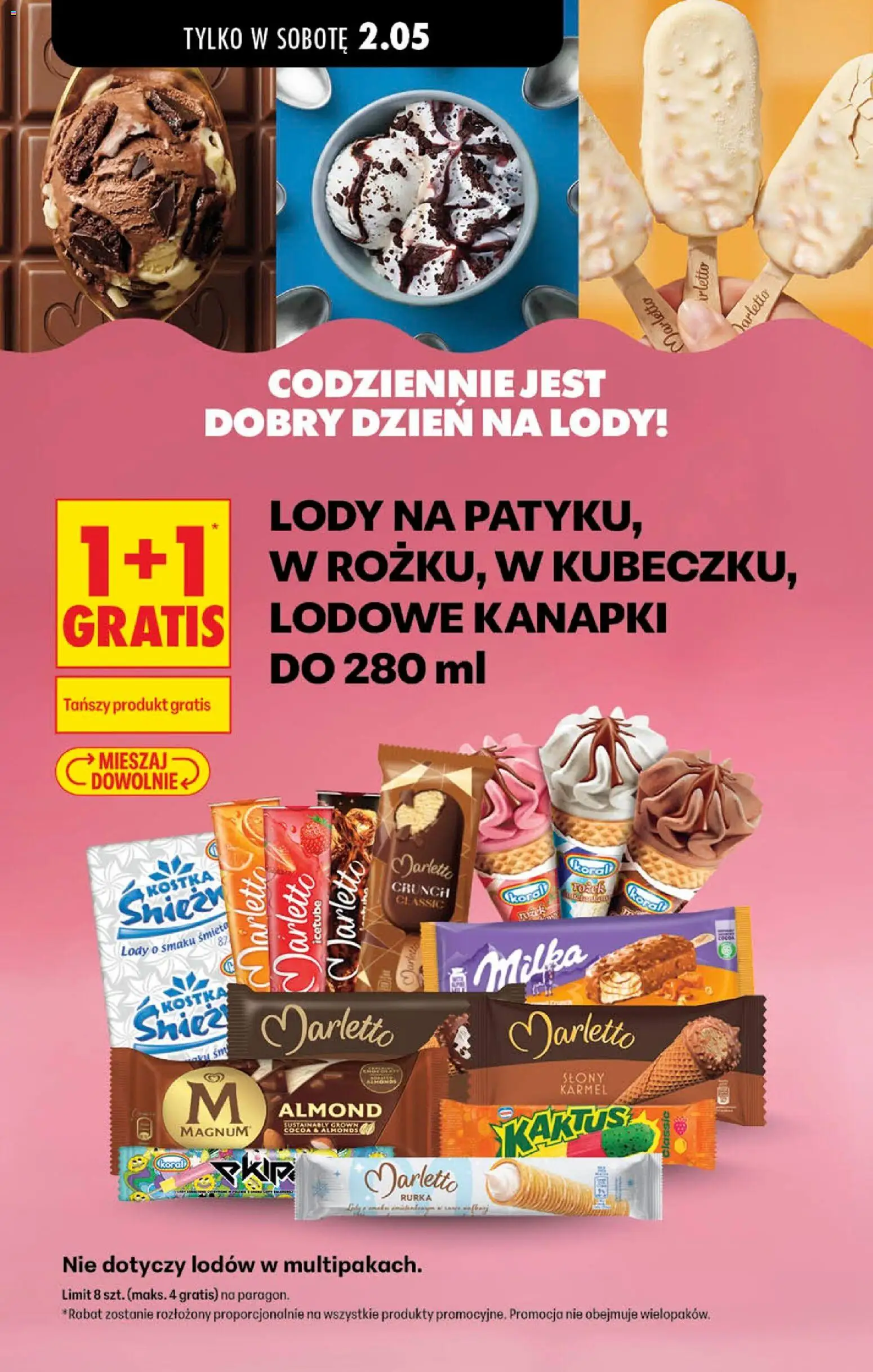 Biedronka Polsko leták - Najtańsza sobota tylko od 02.05.2026 | Strana: 3 | Produkty: Milka, Magnum