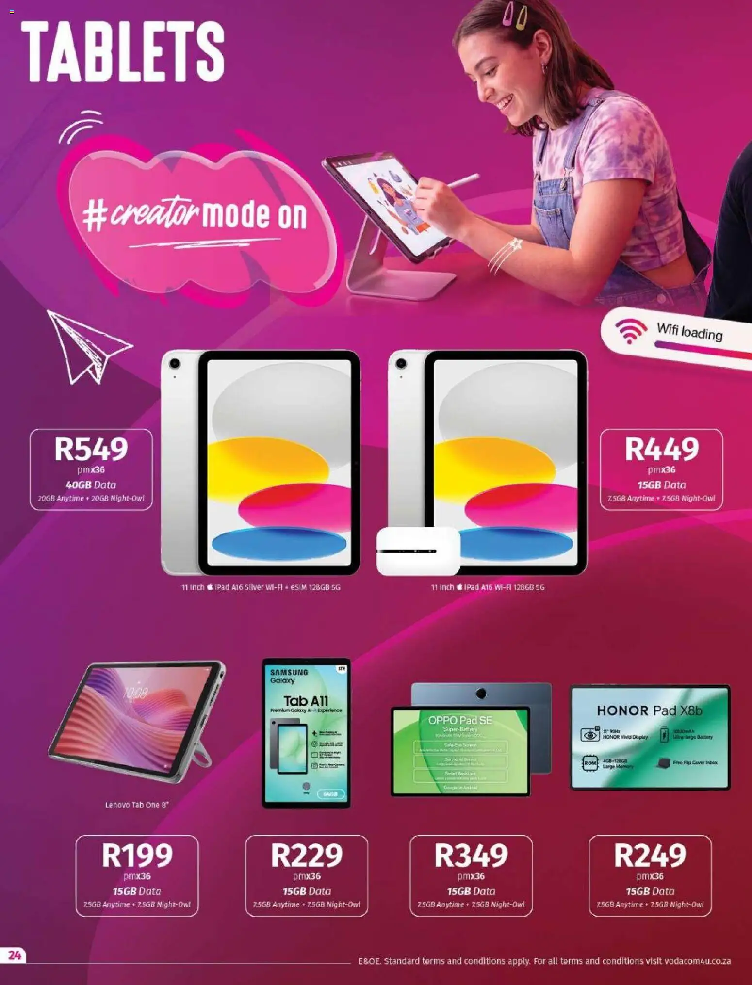 New Vodacom catalogue – valid from 01/10/2026 | Page: 24 | Products: Data, Cover, Battery