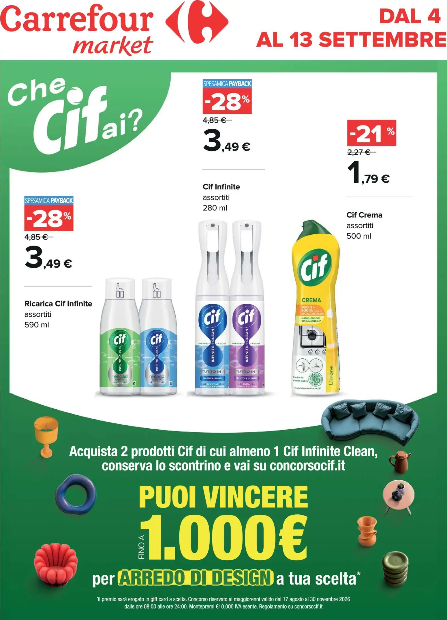Volantino Carrefour del 04/09/2026 | Pagina: 1 | Prodotti: Crema, Limone