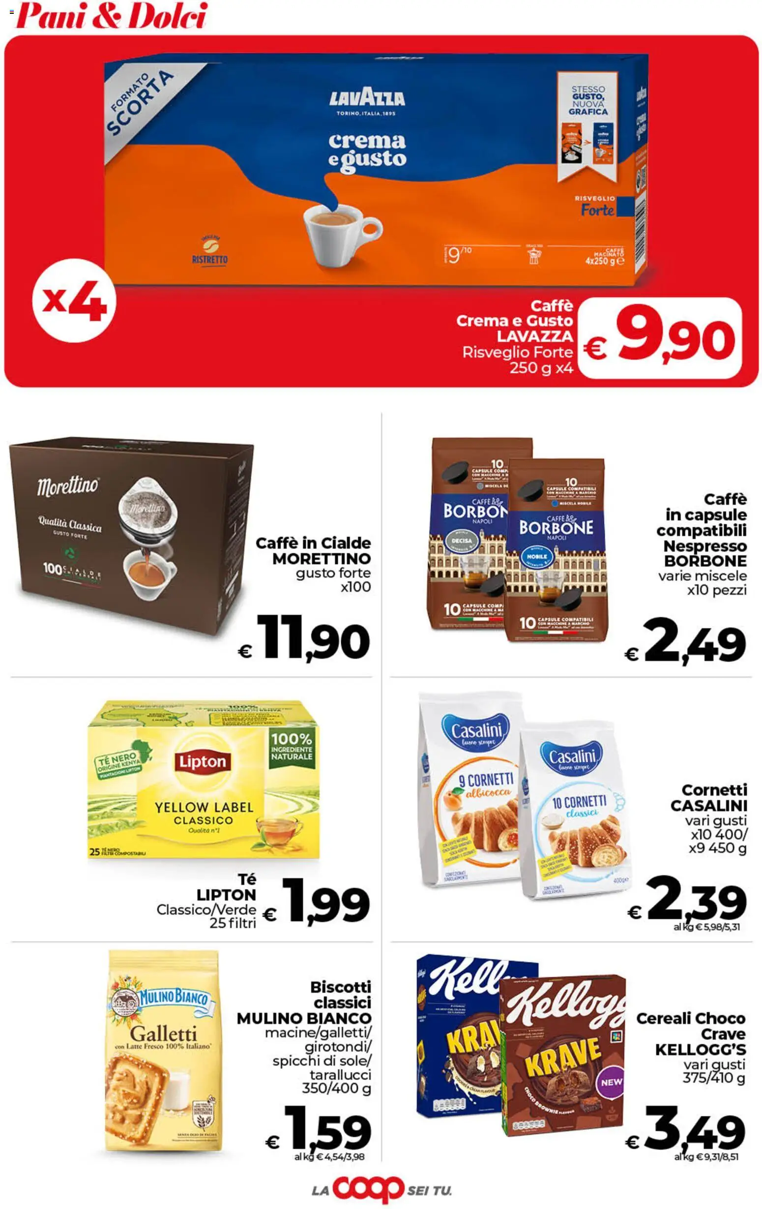Volantino COOP del 01/09/2026 | Pagina: 20 | Prodotti: Tè nero, Dolci, Lavazza, Cialde borbone