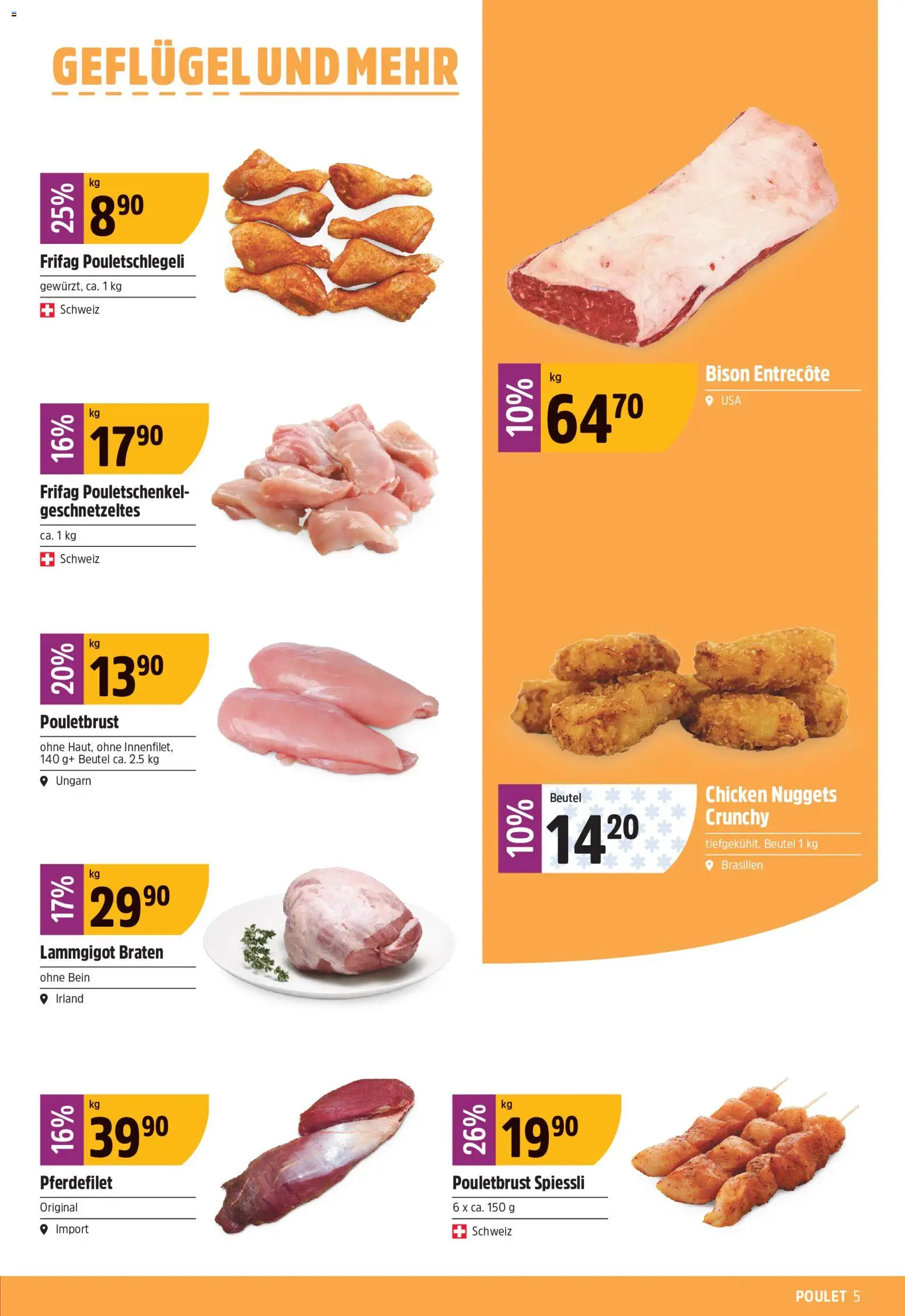 TopCC aktionen – gültig ab 03.08.2026 | Seite: 5 | Produkte: Pouletbrust
