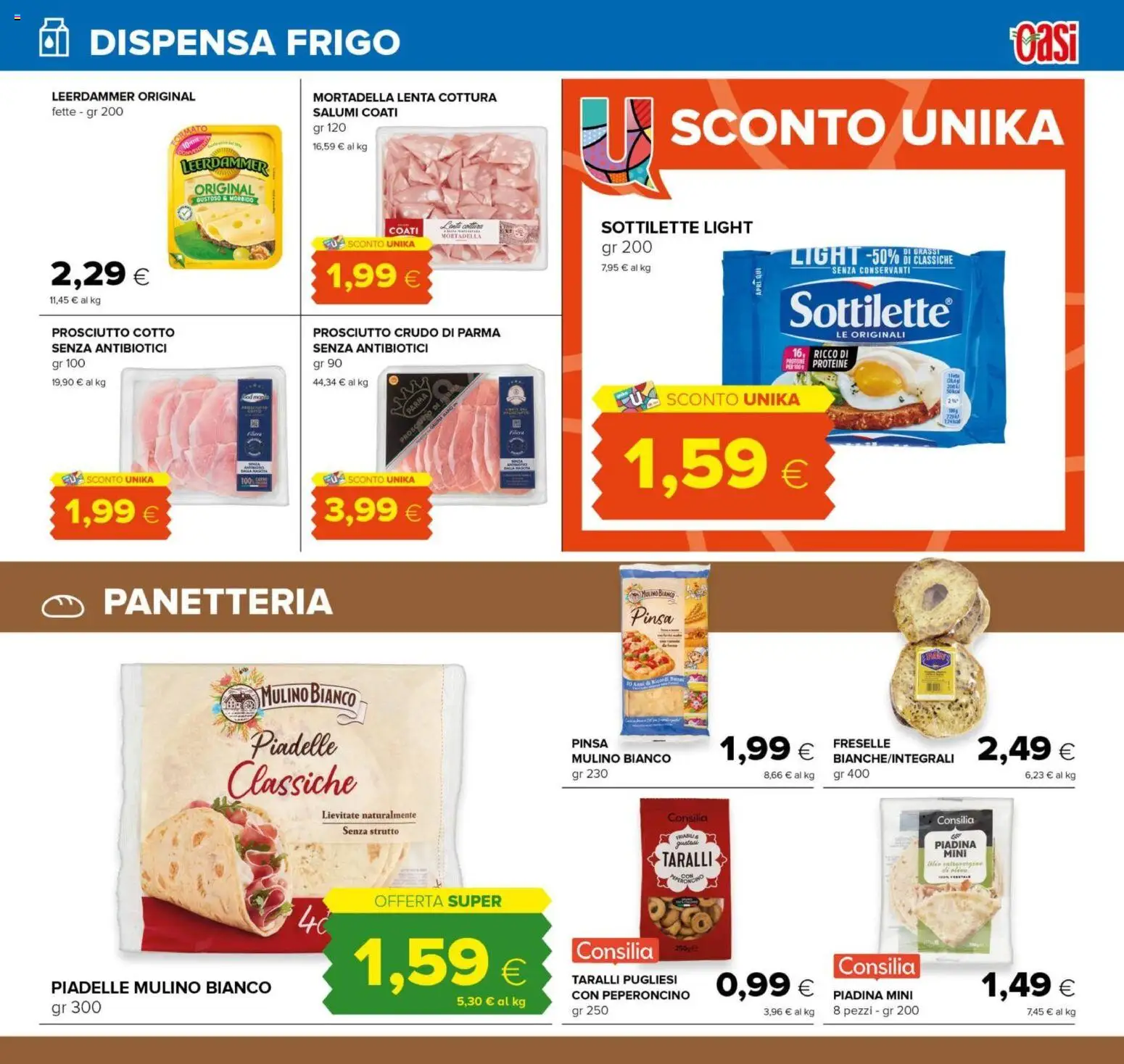 Volantino Oasi del 07.05.2026 | Pagina: 15 | Prodotti: Prosciutto Crudo, Piadina, Mortadella, Taralli