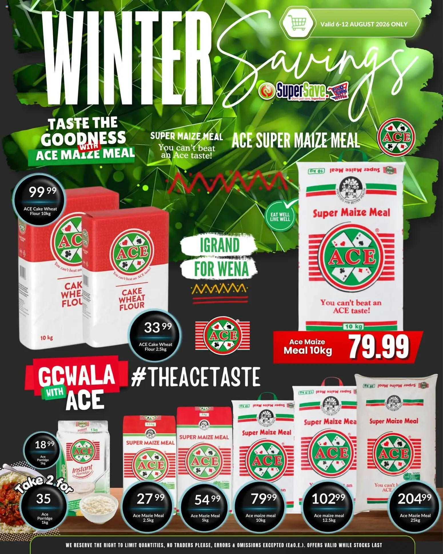New Super Save catalogue – valid from 06/08/2026 | Page: 6 | Products: Cake, Flour, Maize meal, Porridge