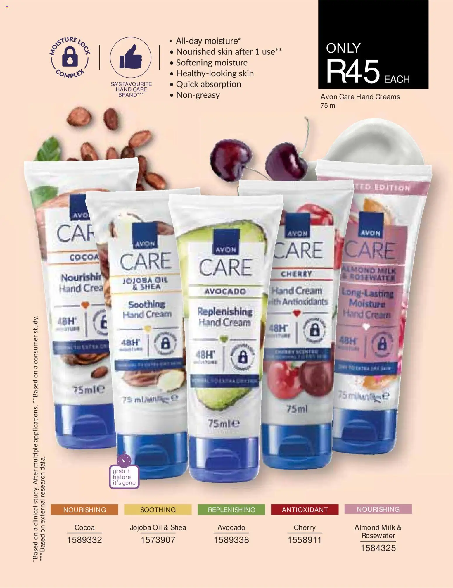 New Avon catalogue – valid from 01/08/2026 | Page: 137 | Products: Milk, Oil, Cream, Hand cream