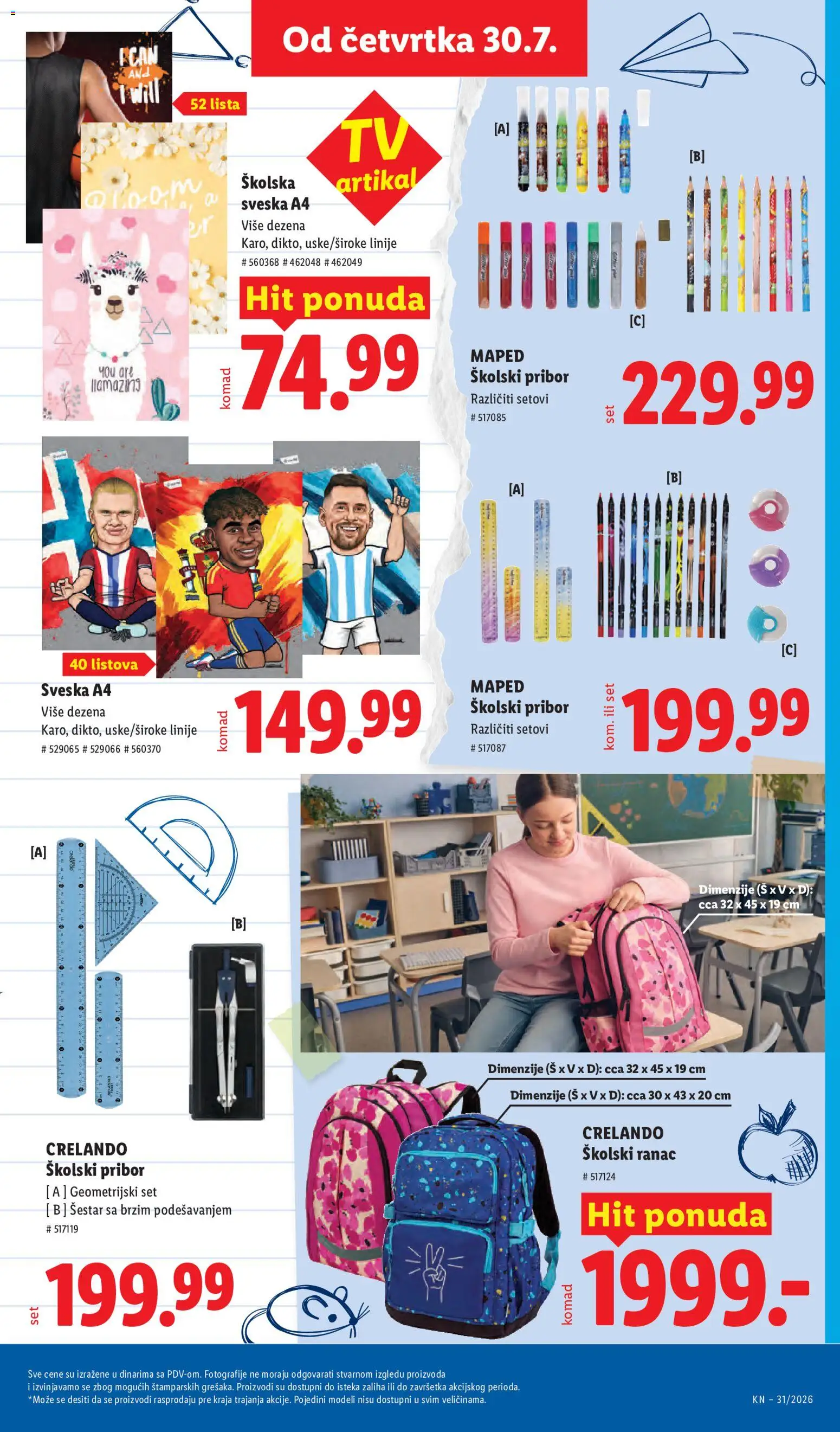 Lidl katalog - važi od 30.07.2026 | Strana: 75 | Proizvode: Ranac