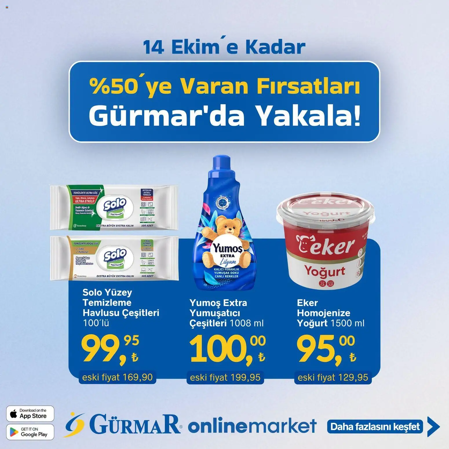 Gürmar - Varan Firsatlar - 01 Ekim 2026 tarihinden itibaren geçerlidir | Sayfa: 1 | Ürünler: Sabun, Yoğurt, Yumuşatıcı, Sirke