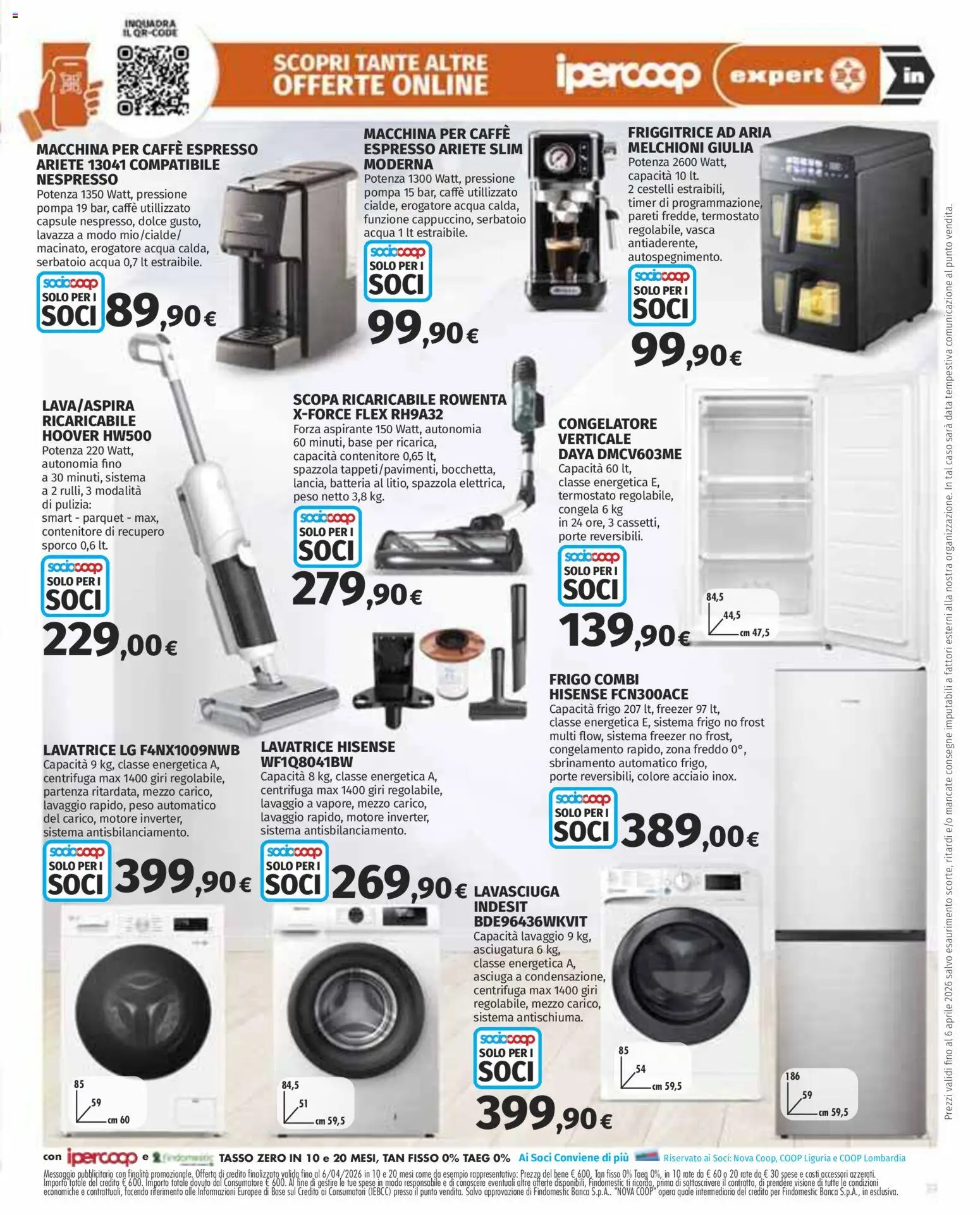 Volantino Ipercoop del 12.03.2026 | Pagina: 39 | Prodotti: Lavasciuga, Centrifuga, Acqua, Data