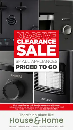 House and Home specials catalogue – valid from 07/09/2026