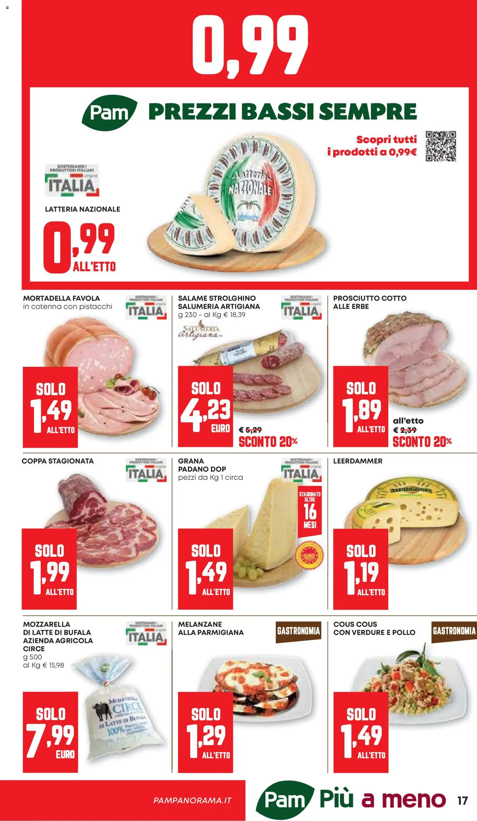 Volantino PAM del 10/09/2026 | Pagina: 17 | Prodotti: Salame, Pollo, Mozzarella, Melanzane