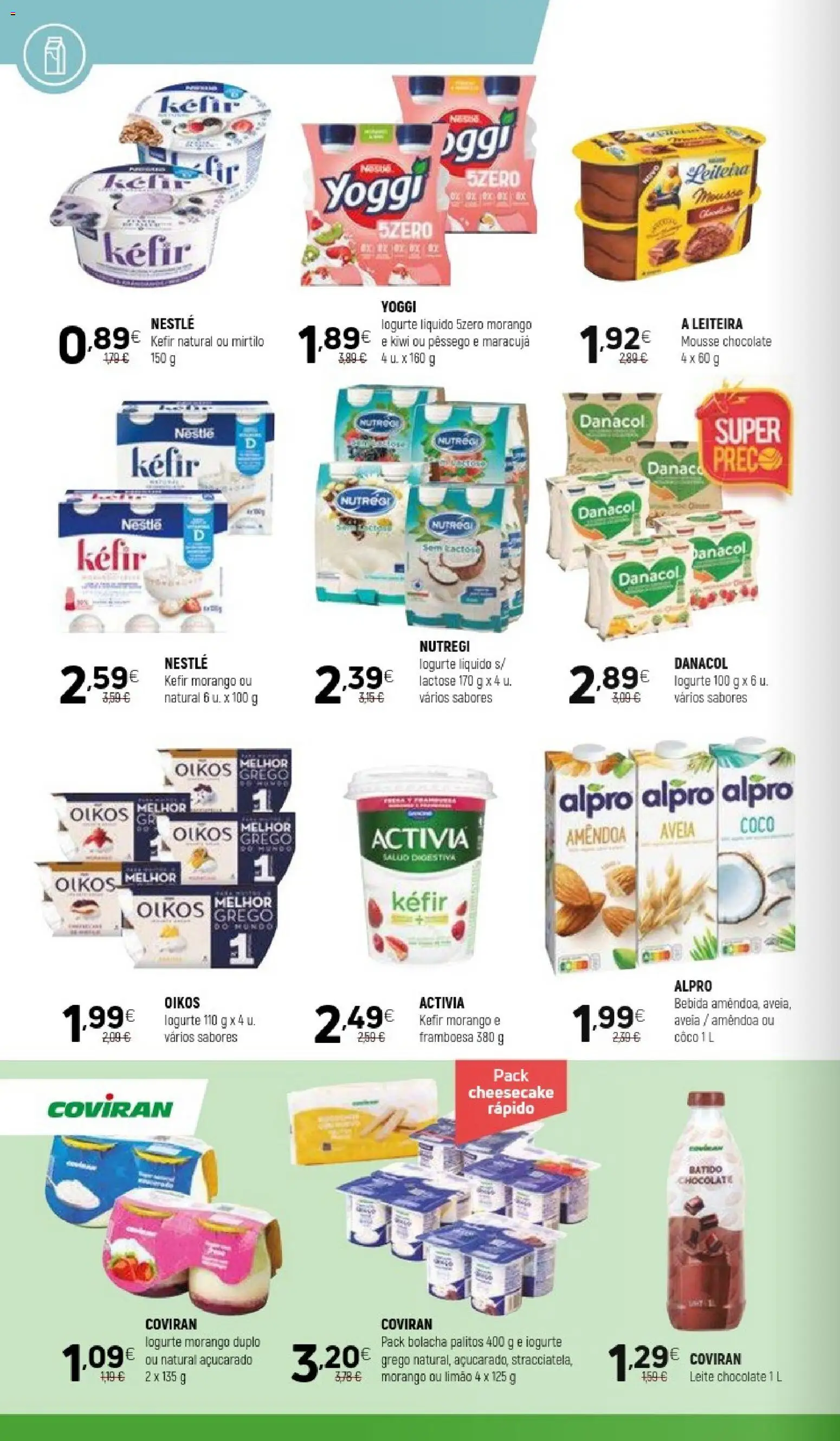 Coviran folheto │ válido de 19.05.2026 | Página: 4 | Produtos: Leite, Iogurte, Chocolate, Kiwi