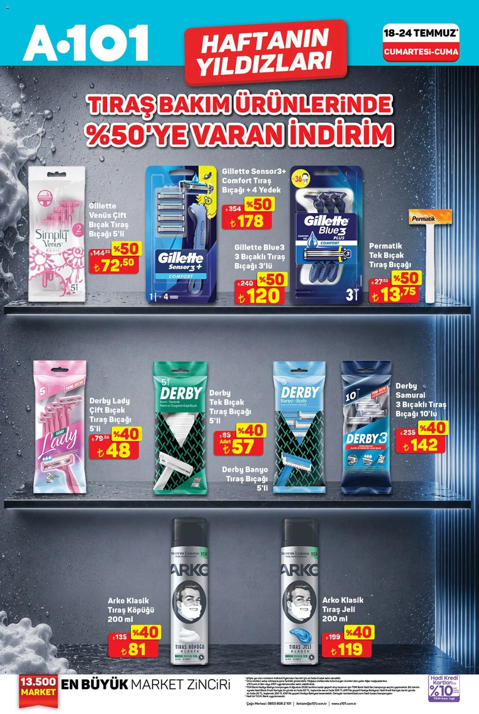A101 Katalog - 18 Temmuz 2026 tarihinden itibaren geçerlidir | Sayfa: 6 | Ürünler: Banyo, Tıraş köpüğü