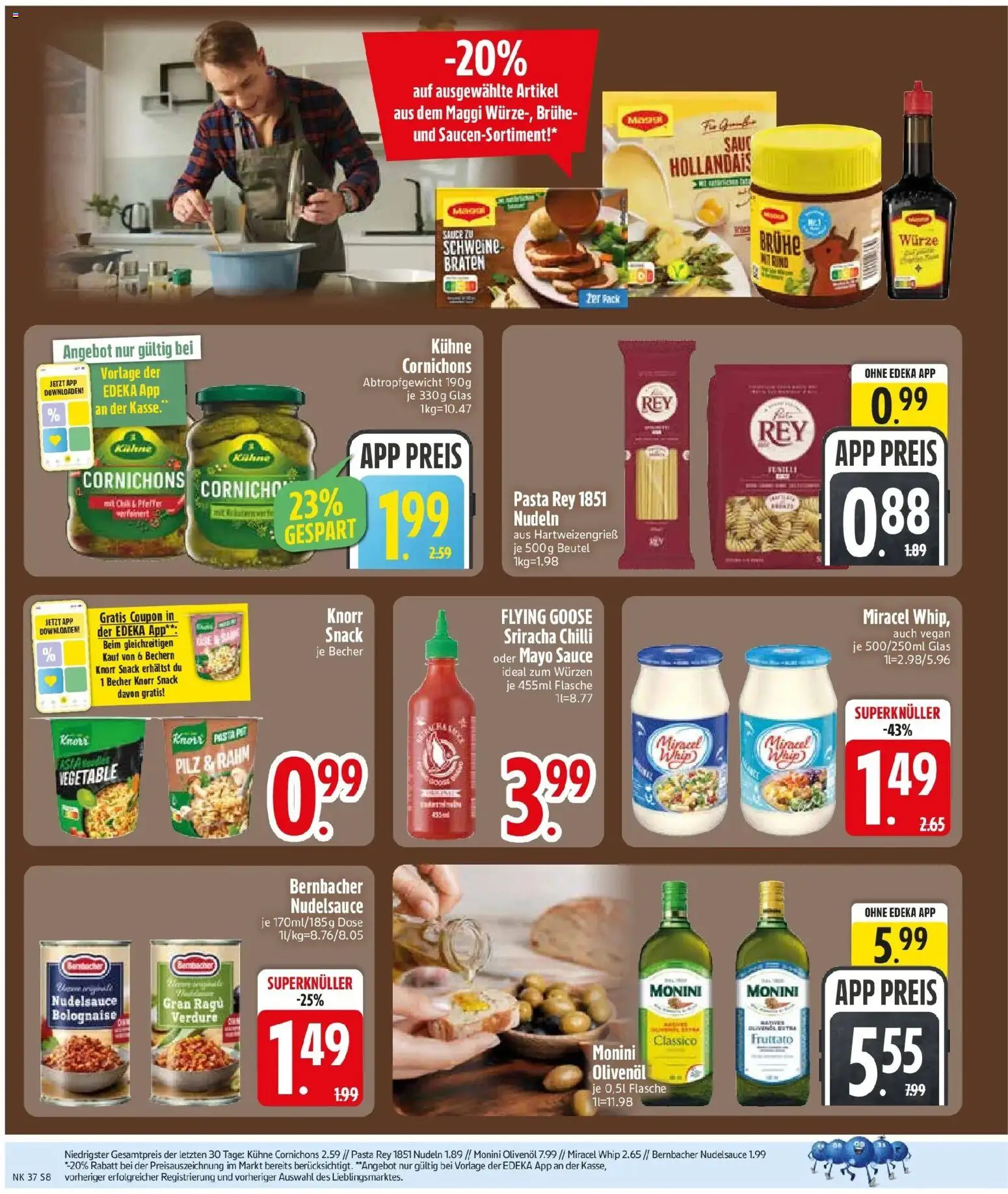 Edeka Prospekt Sauerlach (ab 07.09.2026) » Angebote Online | Seite: 10 | Produkte: Maggi, Miracel whip, Brühe, Pasta