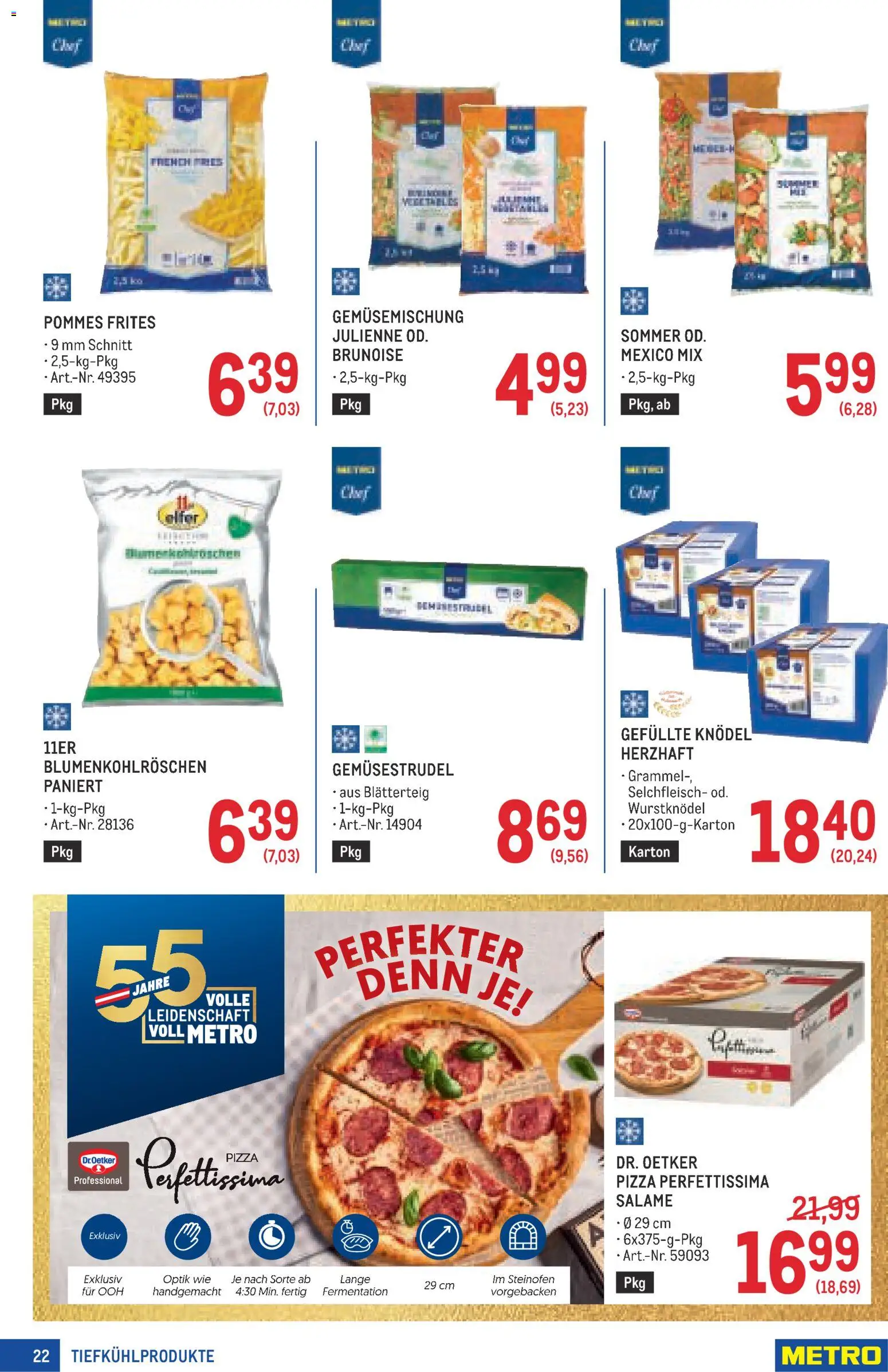 Metro angebote Profi gültig ab 23.07.2026 | Seite: 22 | Produkte: Pizza