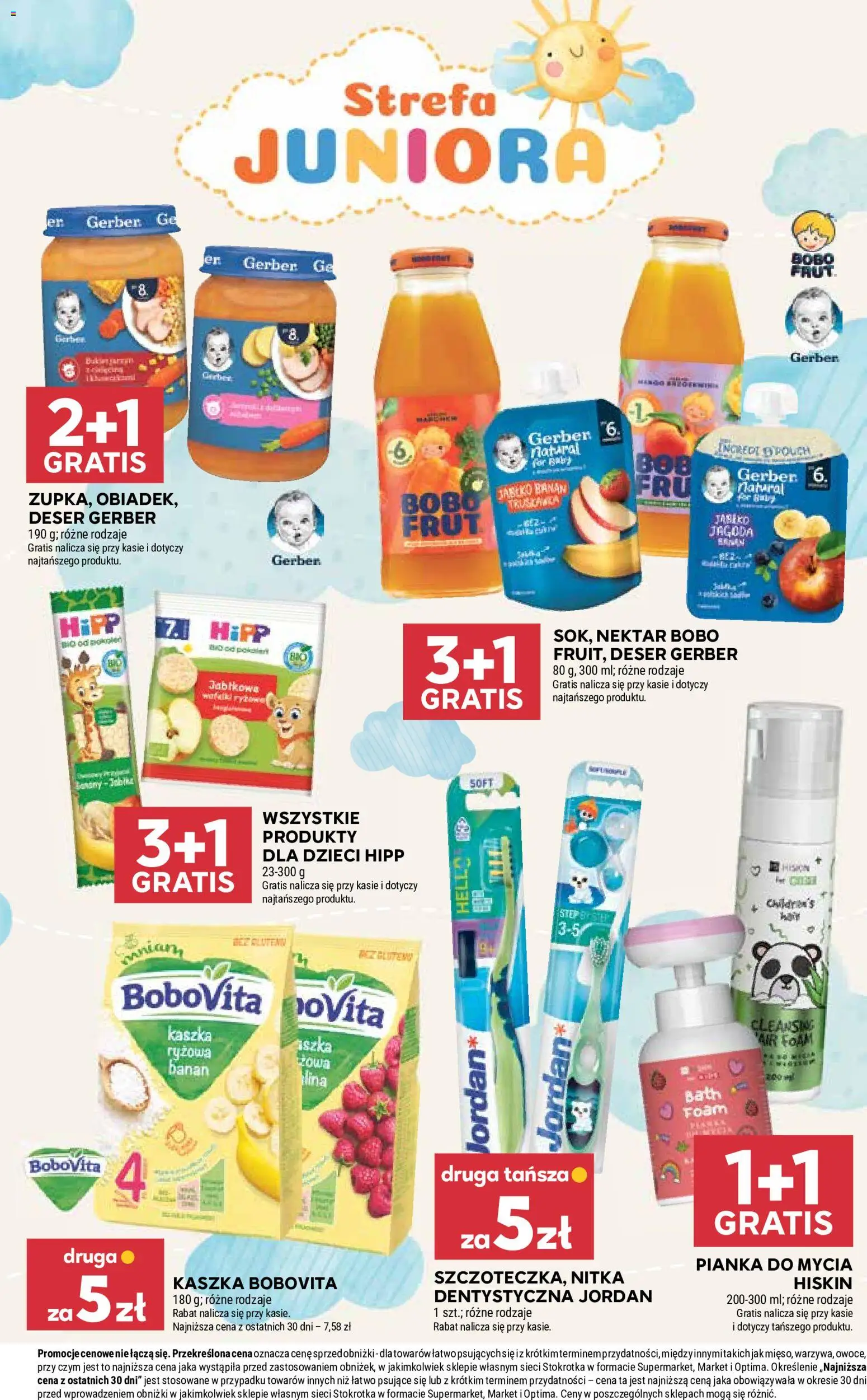 Stokrotka gazetka od 13.08.2026 | Strona: 46 | Produkty: Kaszka bobovita, Stokrotka, Deser, Owoce