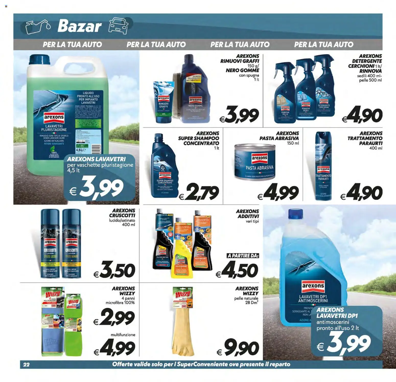 Volantino SuperConveniente del 10/07/2026 | Pagina: 22 | Prodotti: Spugna, Shampoo, Anticalcare, Pasta