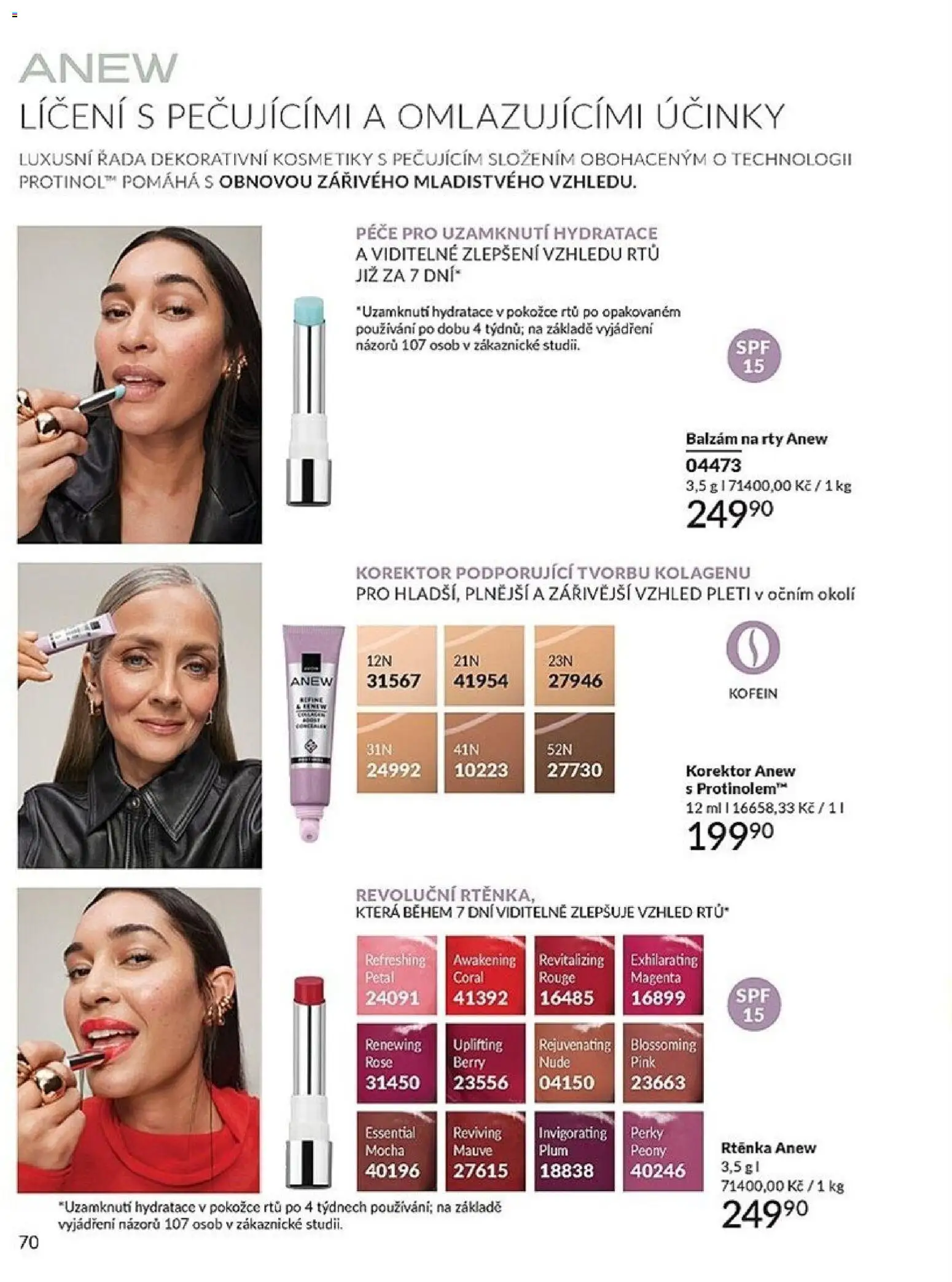 Avon Katalog 06/2026 od 01.06.2026 | Strana: 70 | Produkty: Balzám na rty, Korektor, Rtěnka