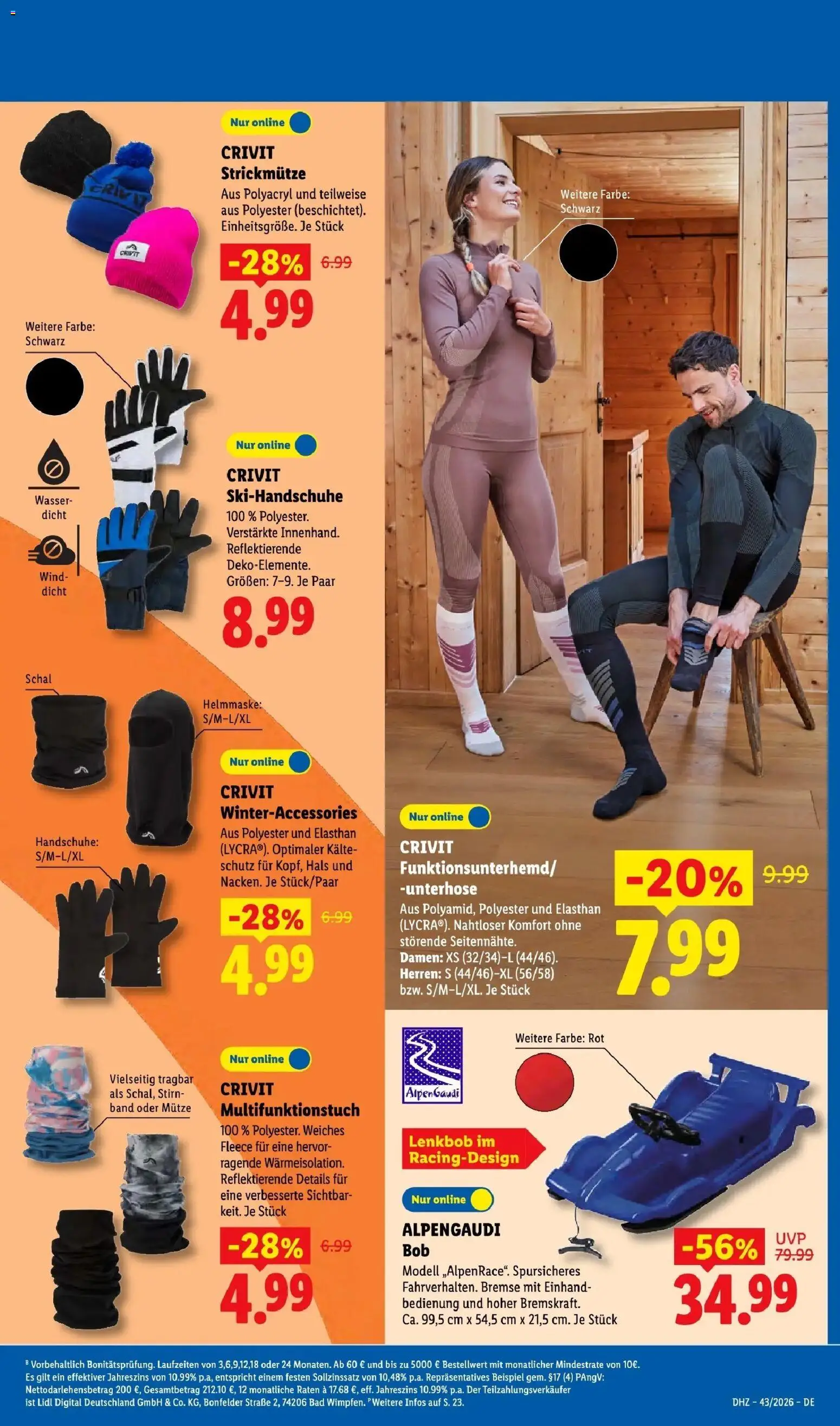 Lidl Prospekt Künzell – gültig ab 19.10.2026 | Seite: 51 | Produkte: Ski, Wasser, Schal, Handschuhe