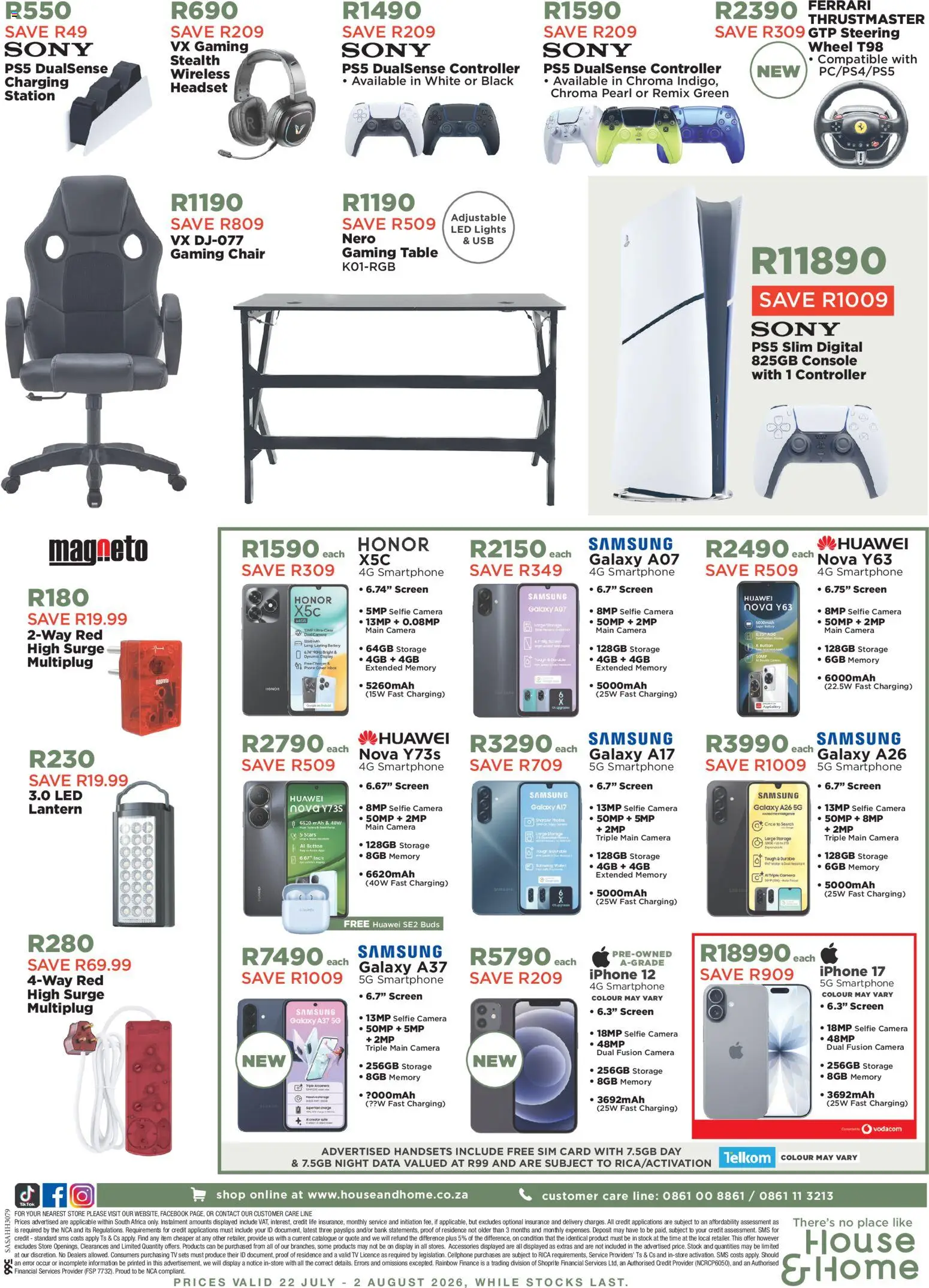 New House and Home catalogue – valid from 22/07/2026 | Page: 16 | Products: Sim, Cover, Headset, Battery
