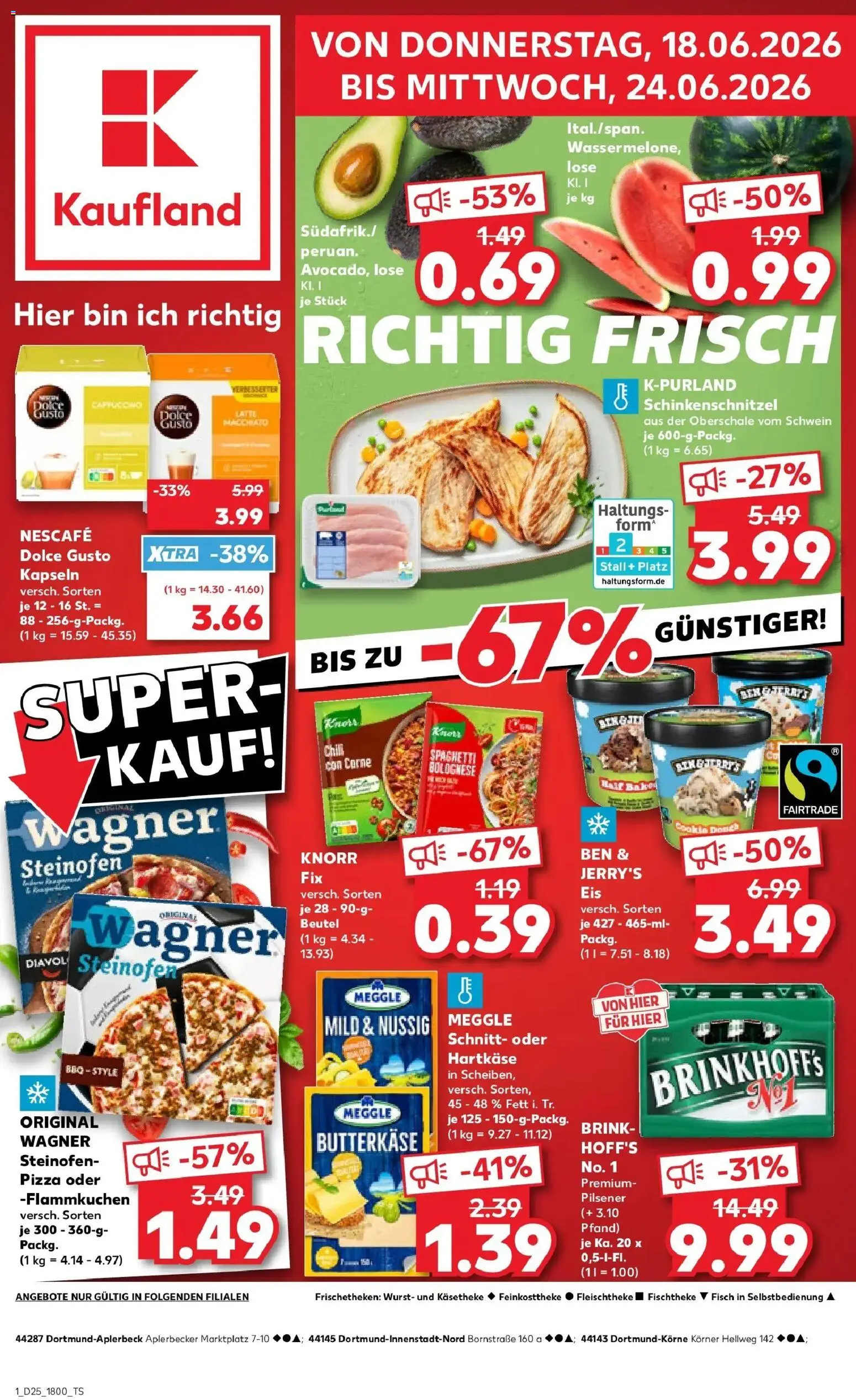 Kaufland Prospekt Dortmund – gültig ab 15.06.2026 | Seite: 12 | Produkte: Nescafe, Knorr, Dolce Gusto kapseln, Dolce gusto