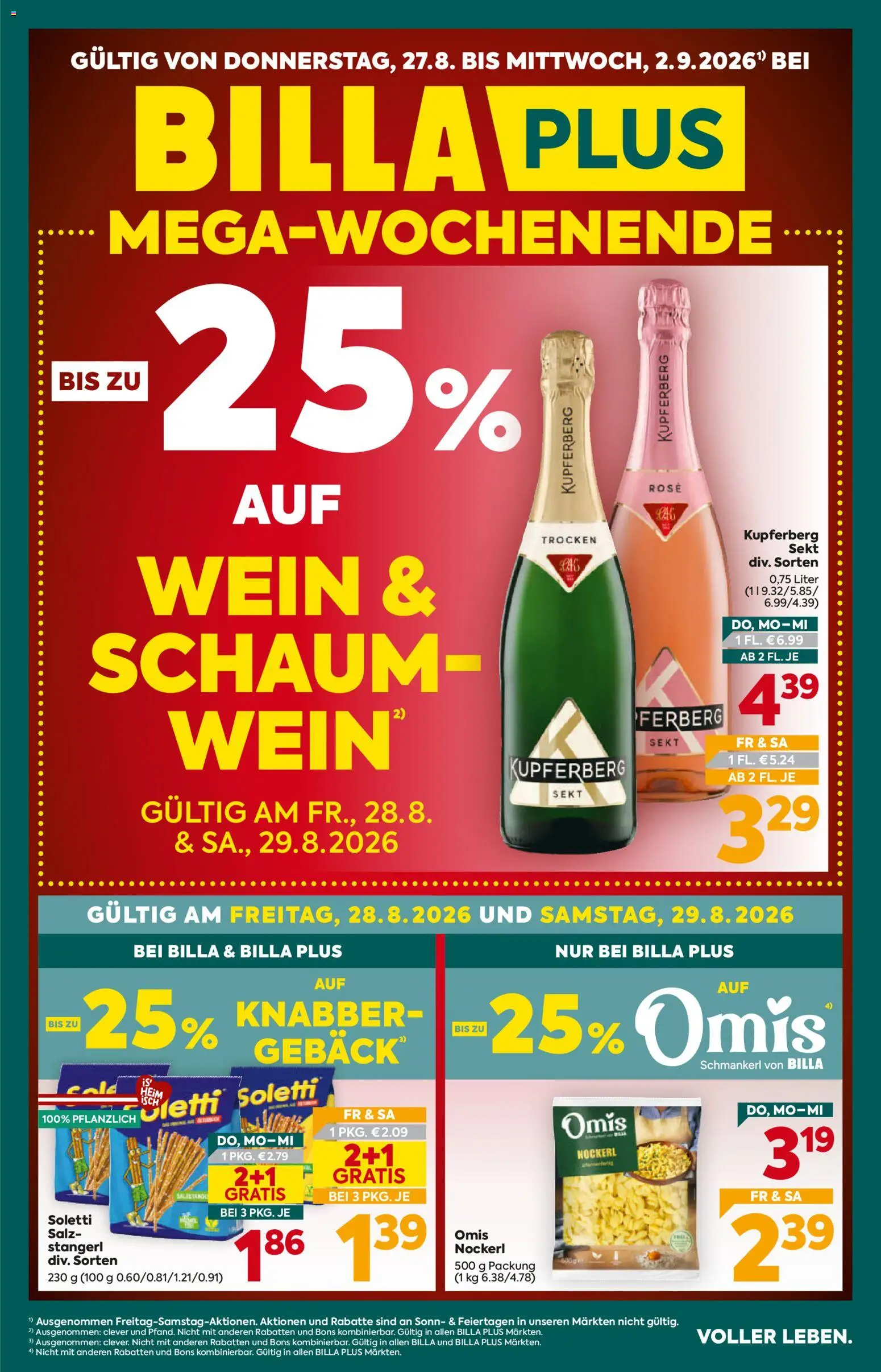 Billa Plus Flugblatt gültig ab 27.08.2026 | Seite: 1