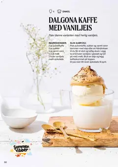 Forhåndsvisning av Nærbutikken Sommerens oppskriftshefte gyldig fra 30/06/2026 | Side: 50 | Produkter: Melk, Håndmikser, Vaniljeis, Vann