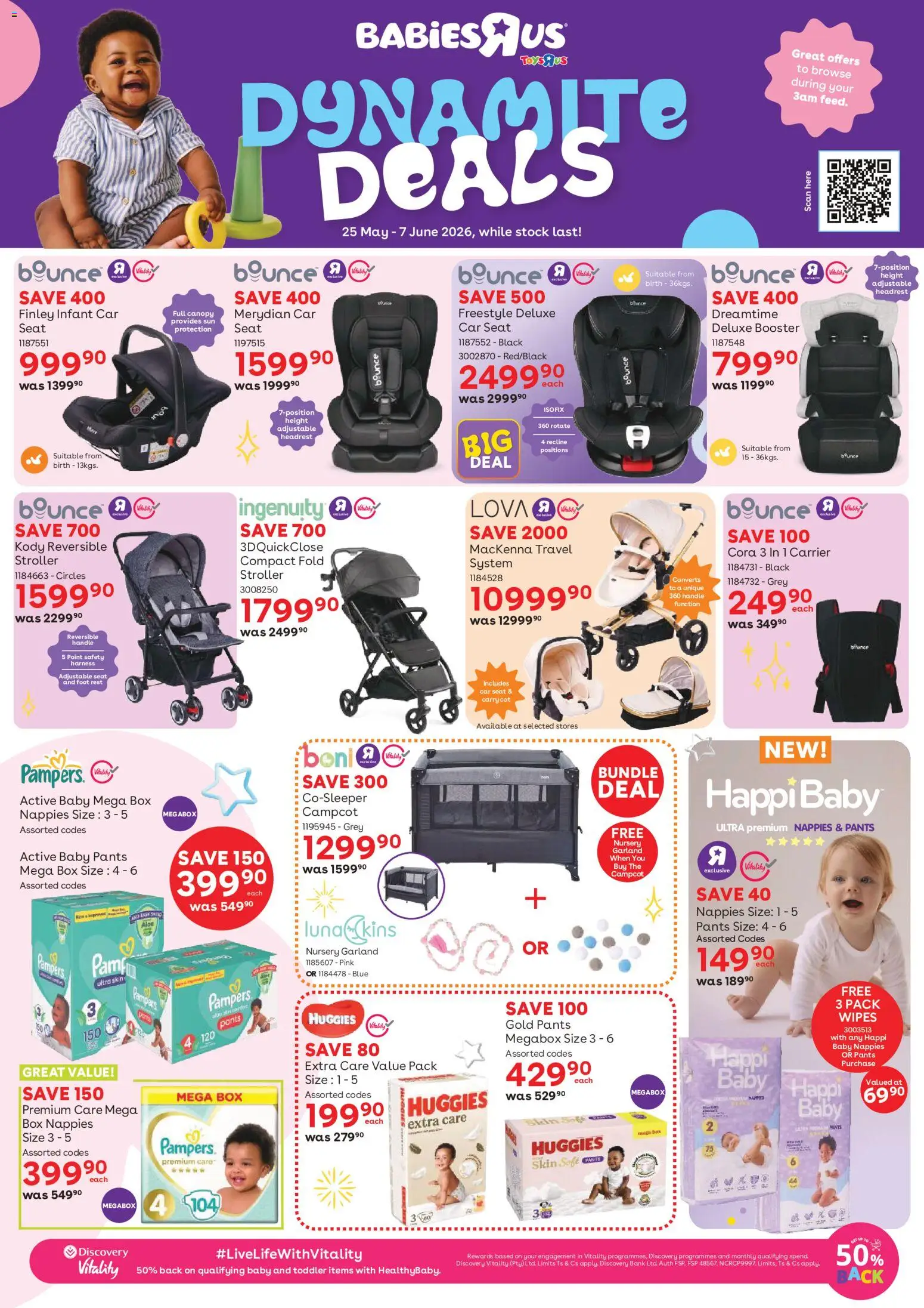 New Babies R Us catalogue – valid from 25.05.2026 | Page: 1 | Products: Pants, Box, Stock, Nappies