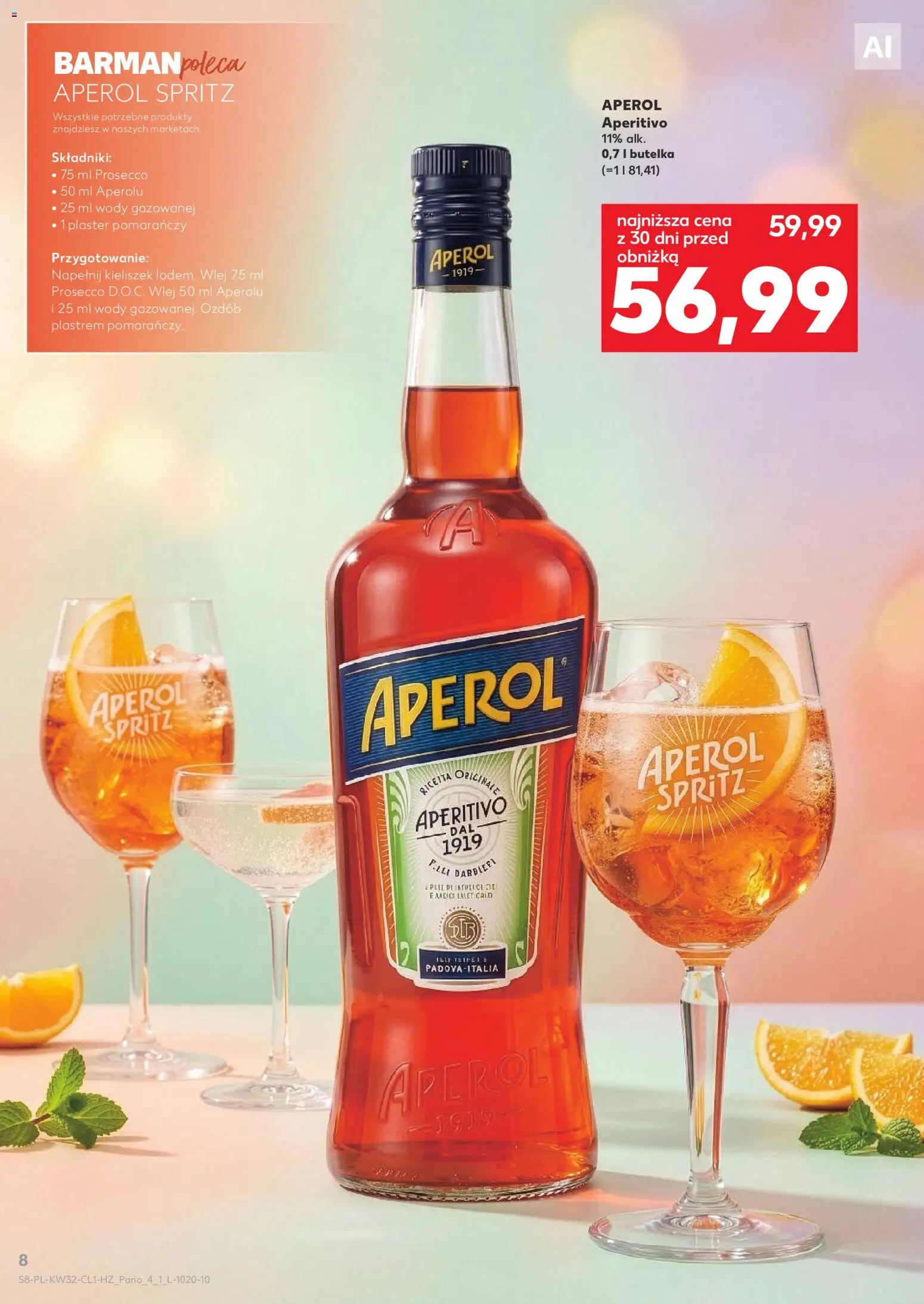 Kaufland Polsko leták - Barek od 06.08.2026 | Strana: 8 | Produkty: Prosecco, Spritz, Aperitivo, Aperol