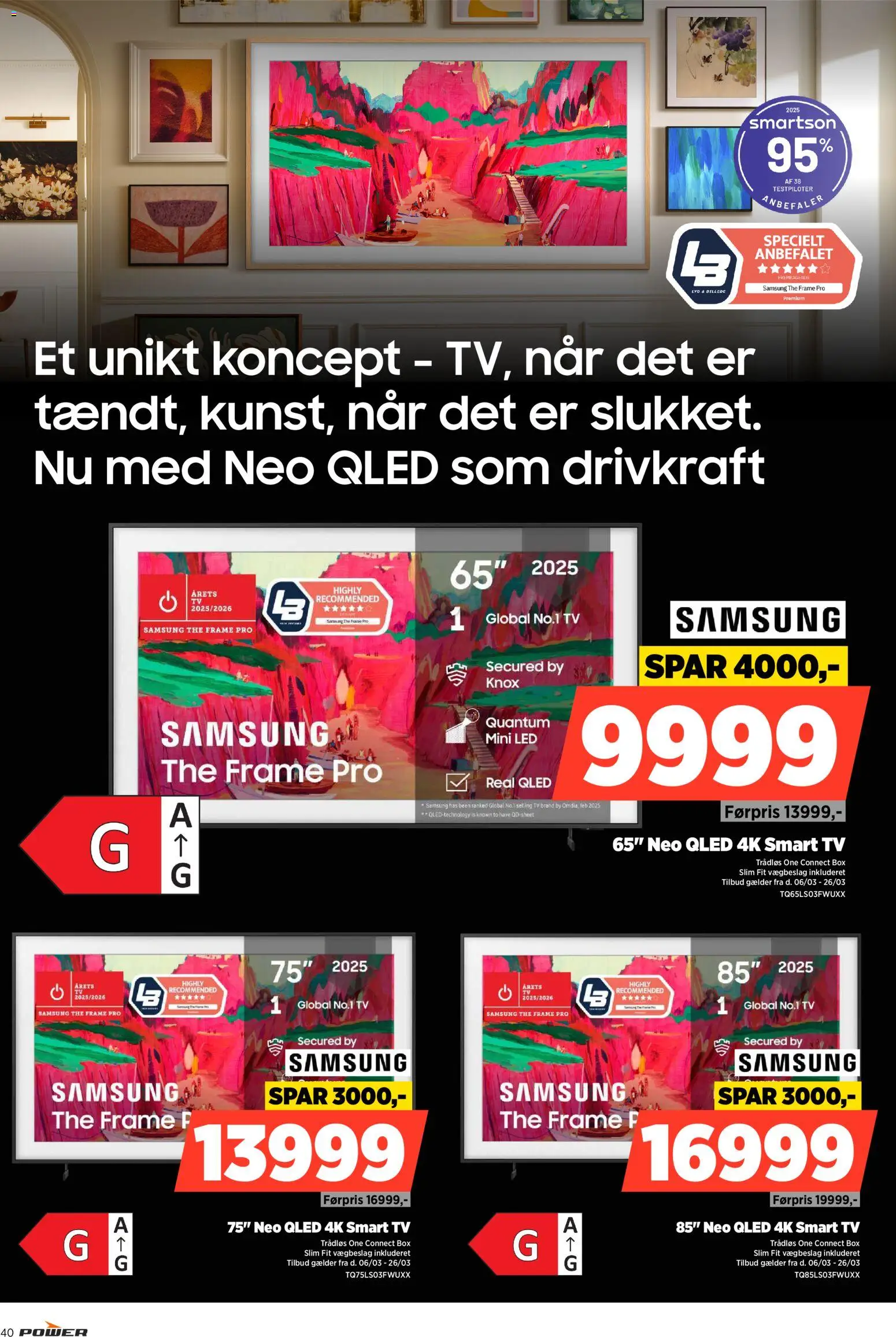 Power tilbudsavis – gyldig fra 13.03.2026 | Side: 40 | Produkter: Smart TV, Is, TV, Søm